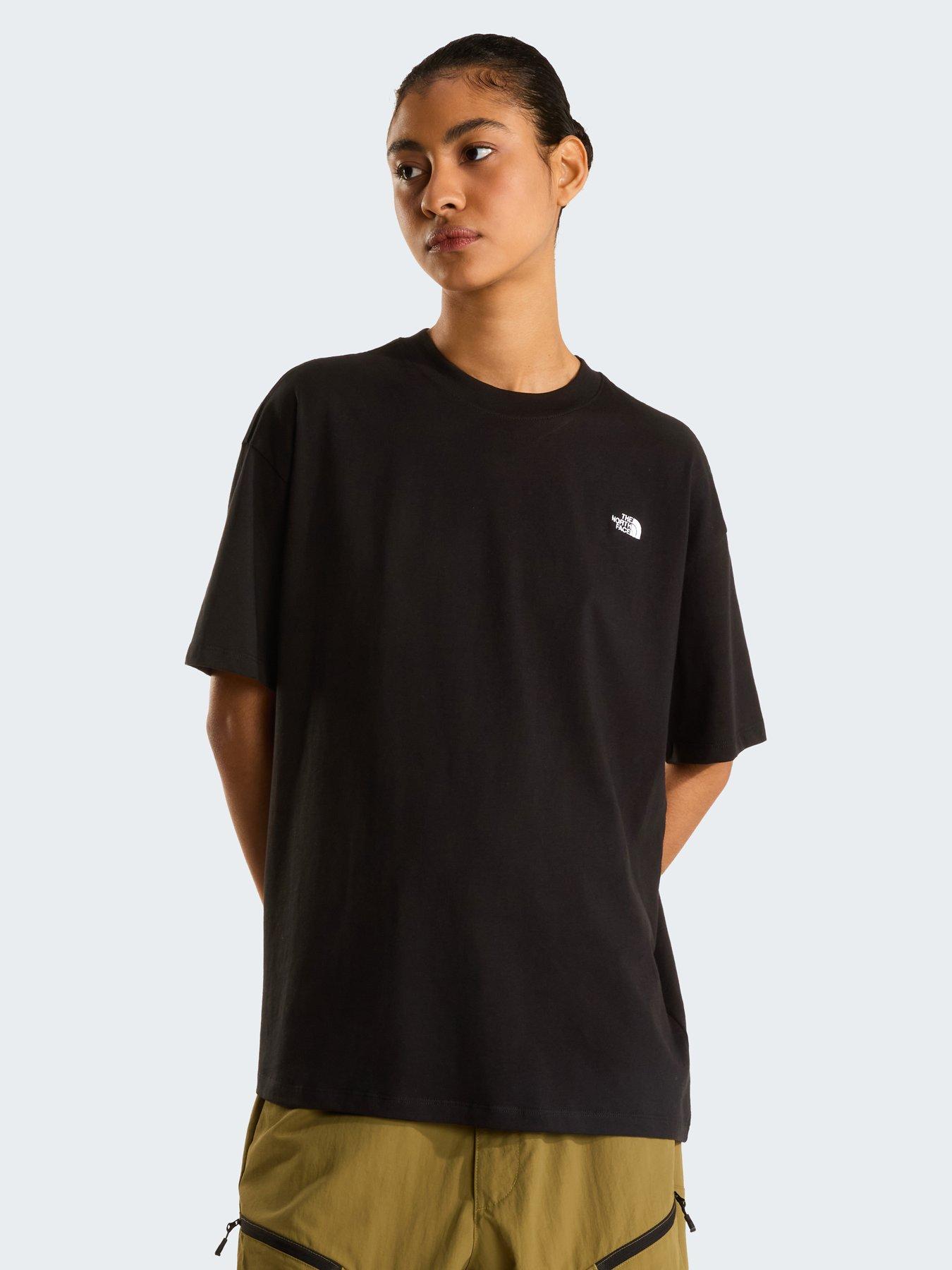 Image 1 of 4 of The North Face Womens Essential Simple Dome Oversized T-Shirt - Black