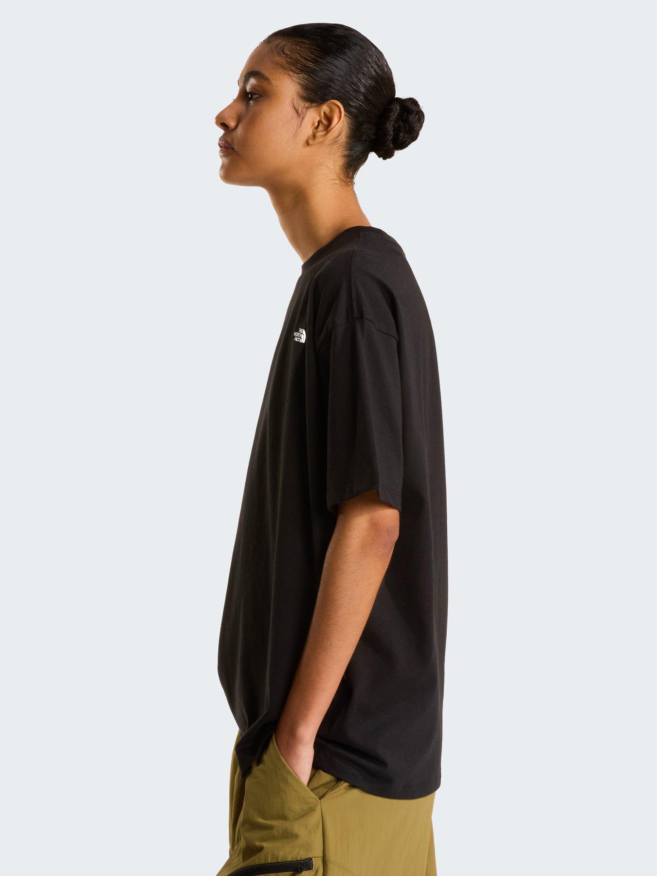 Image 4 of 4 of The North Face Womens Essential Simple Dome Oversized T-Shirt - Black