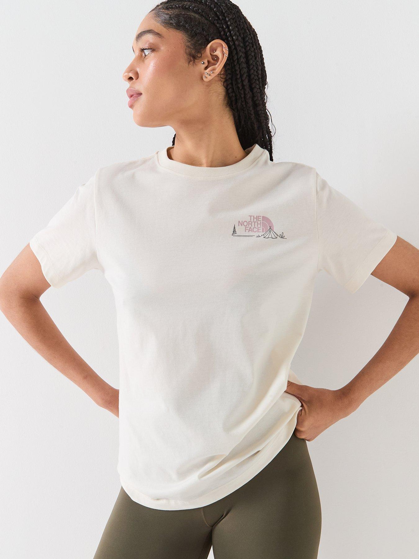 Image 4 of 6 of The North Face Womens Monte Regular T-Shirt - White