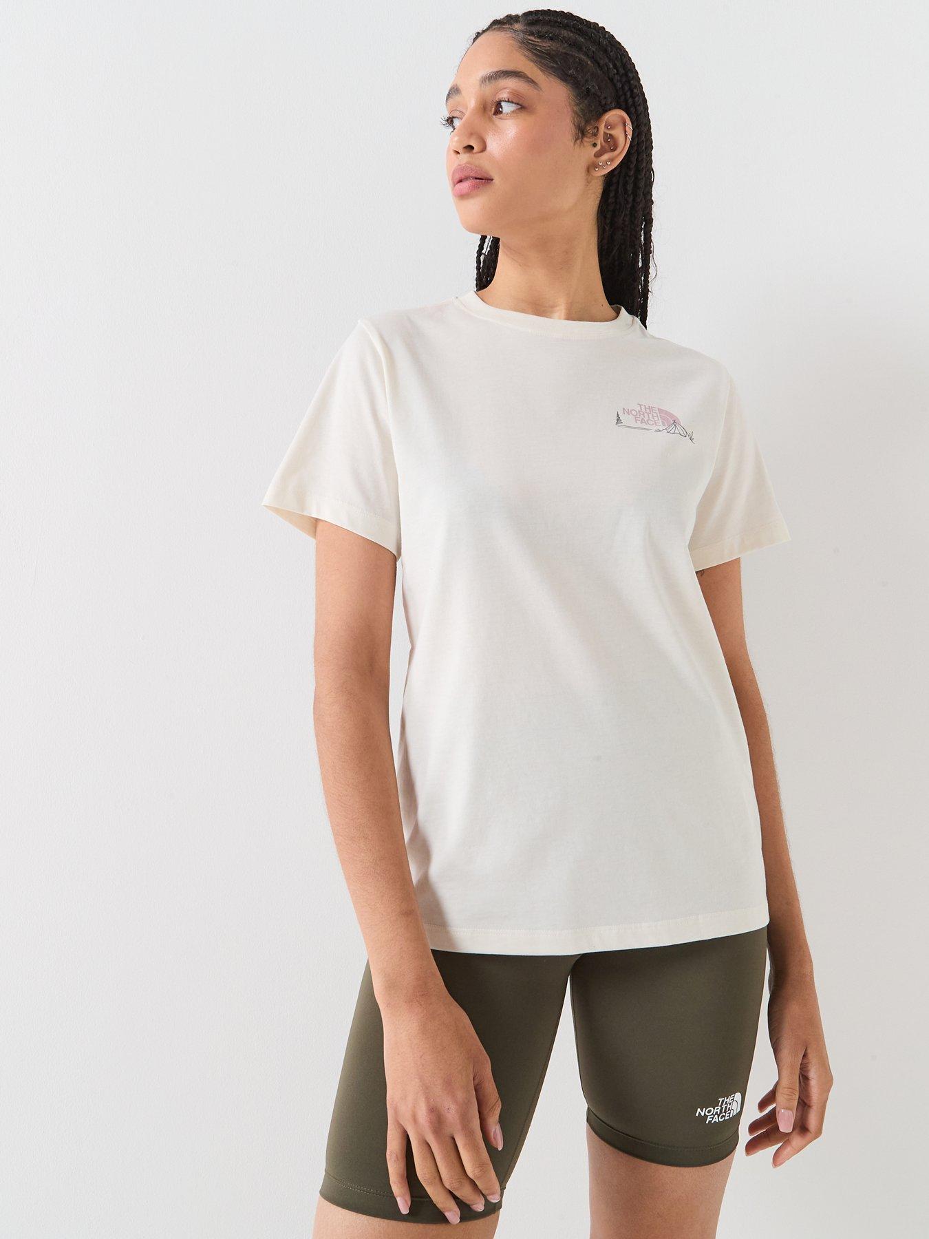 Image 6 of 6 of The North Face Womens Monte Regular T-Shirt - White