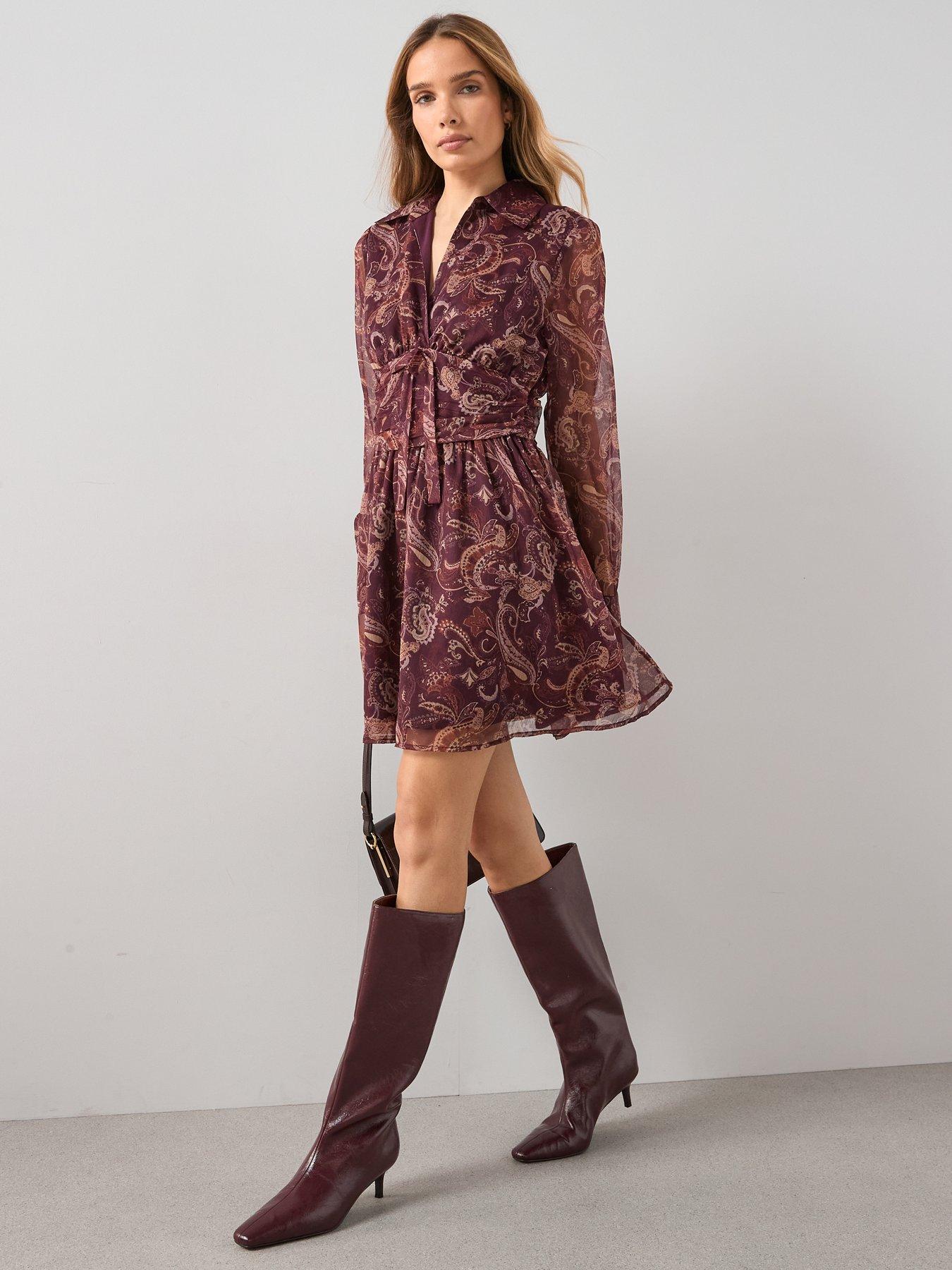 Image 5 of 7 of The Very Collection Printed Mini Shirt Dress - Print