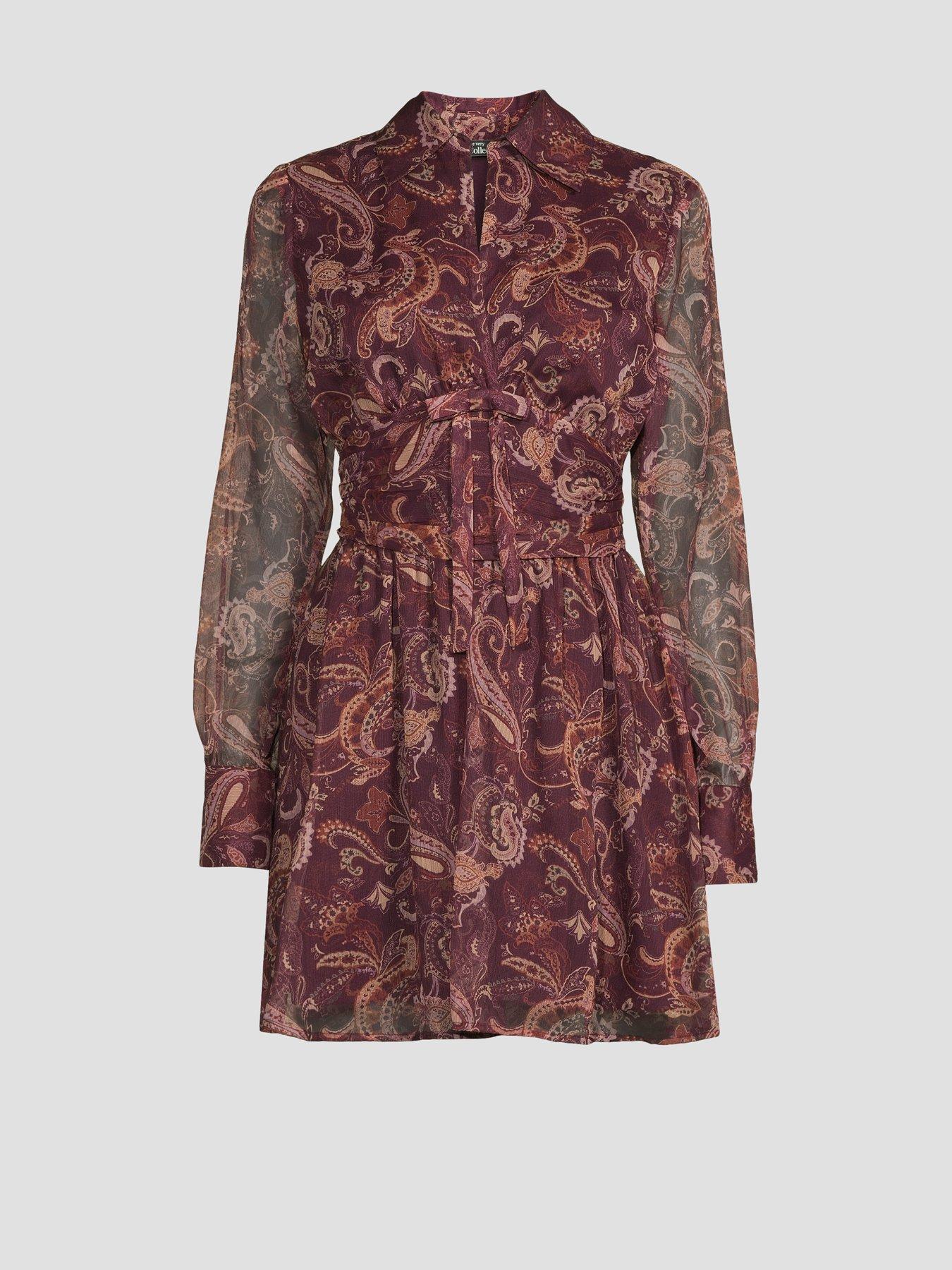 Image 7 of 7 of The Very Collection Printed Mini Shirt Dress - Print