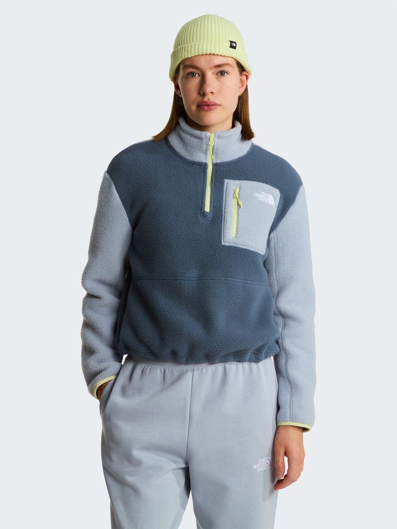 The North Face Womens Yumiori 1/4 Zip Fleece, Grey, Size S, Women