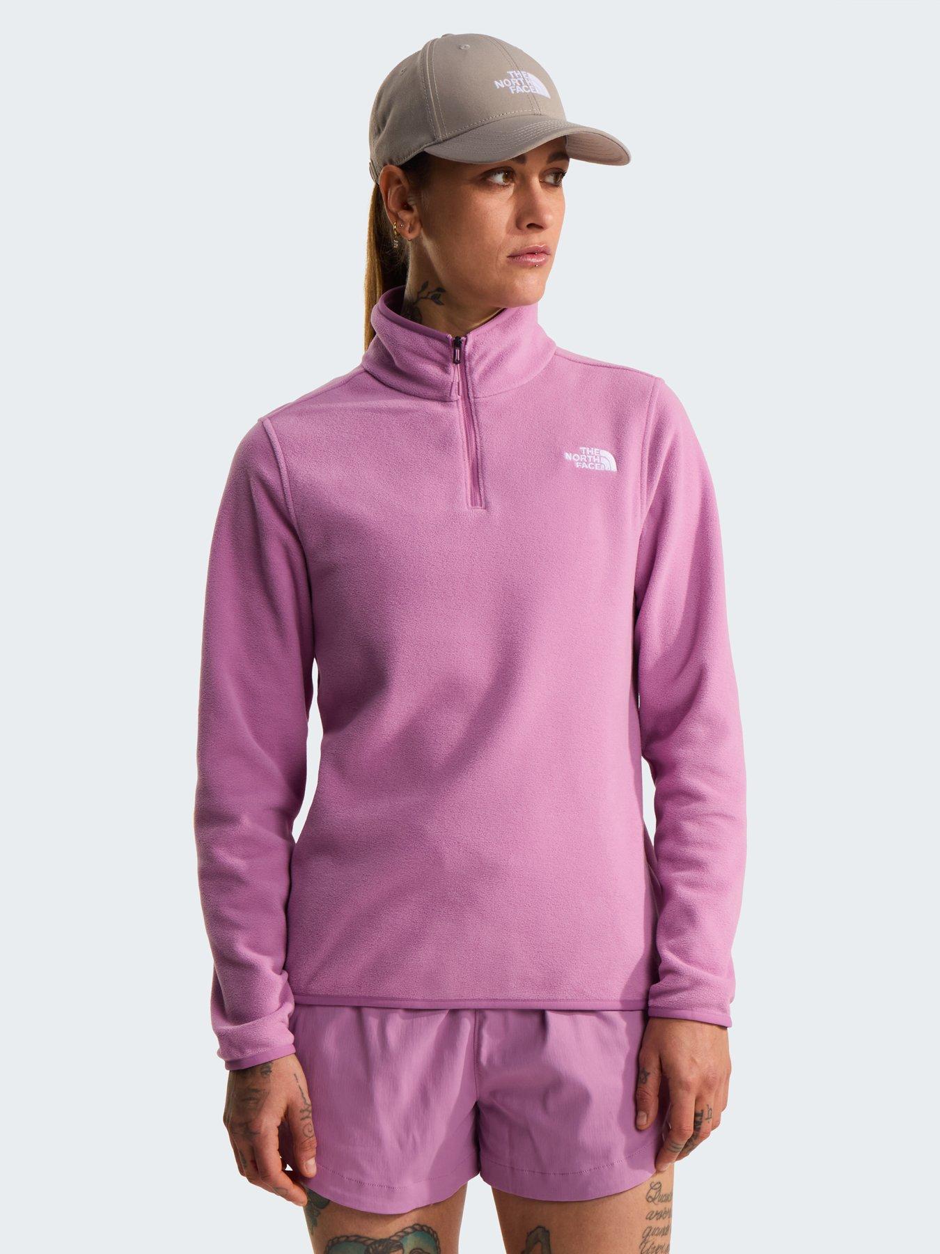 The North Face Womens Glacier 1/4 Zip Fleece - Pink