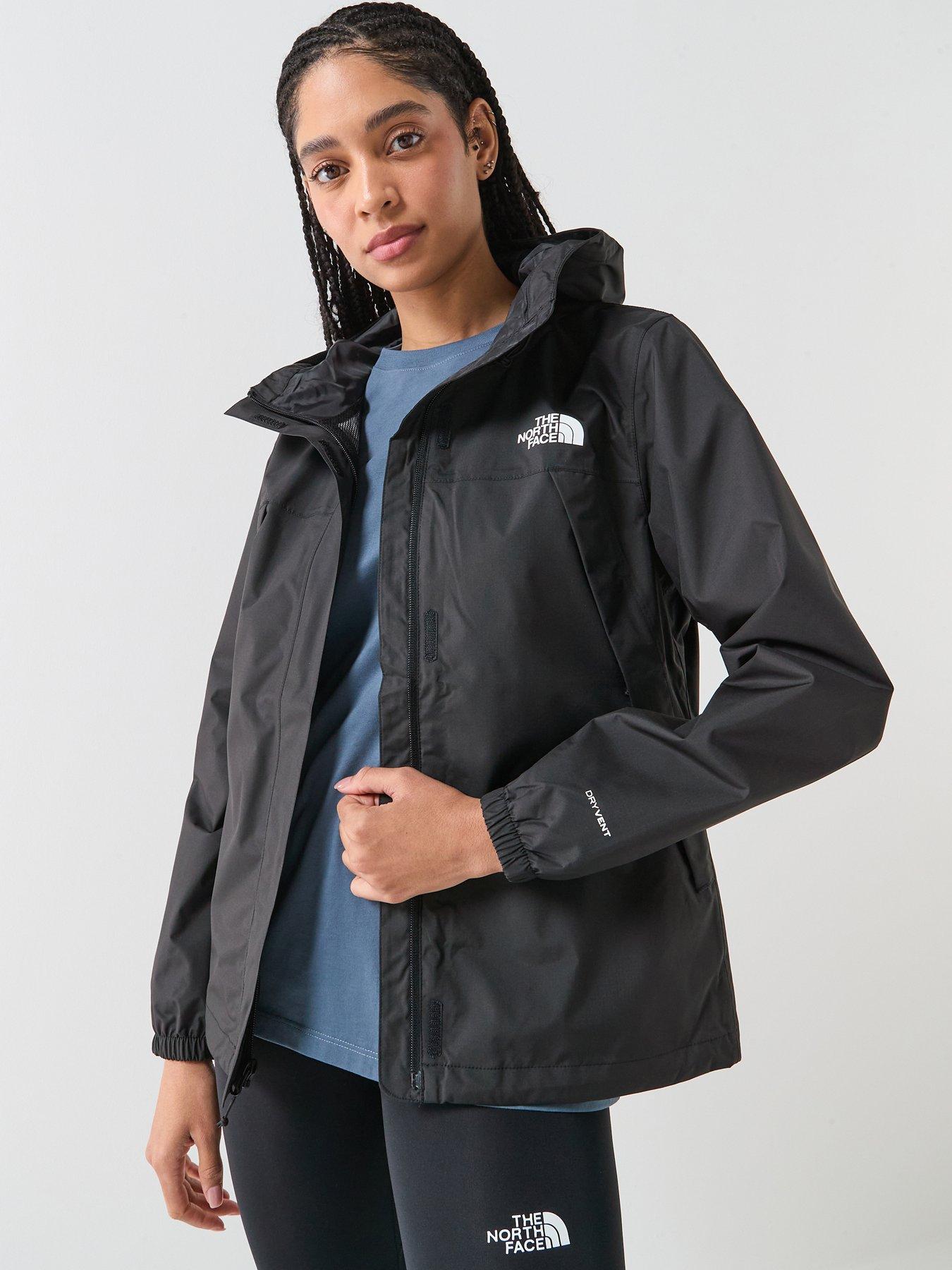 Image 1 of 6 of The North Face Womens Antora Rain Jacket - Black