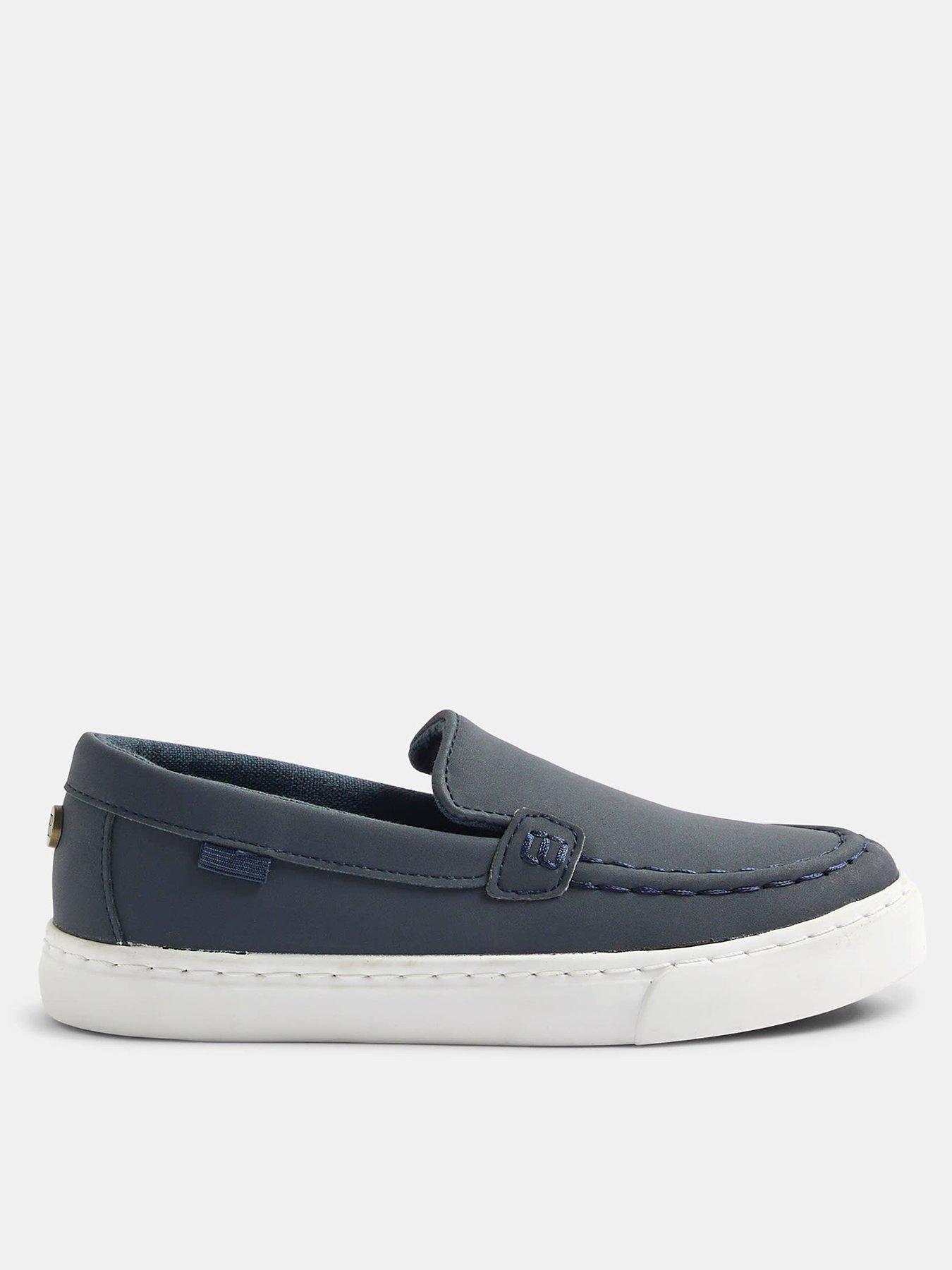River Island Older Boys Smart Loafers - Navy