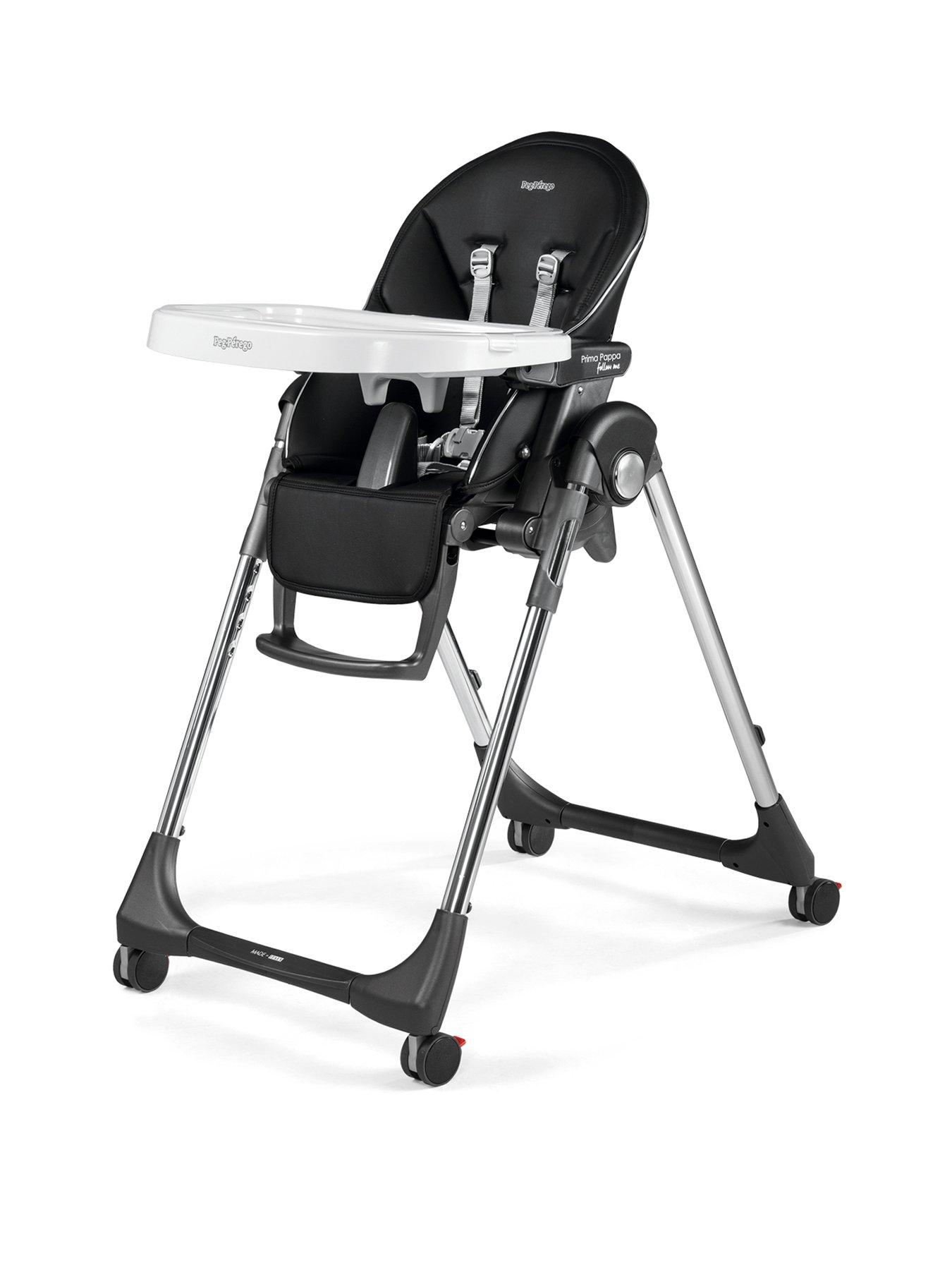 Image 1 of 4 of Peg Perego Prima Pappa Follow Me Highchair - Hi Tech Liquorice