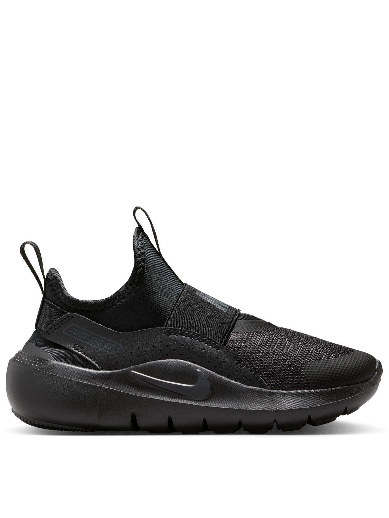 Nike Little Kids' Flex Runner 4 Trainers, Black/Black-Anthracite, Size 2 Older