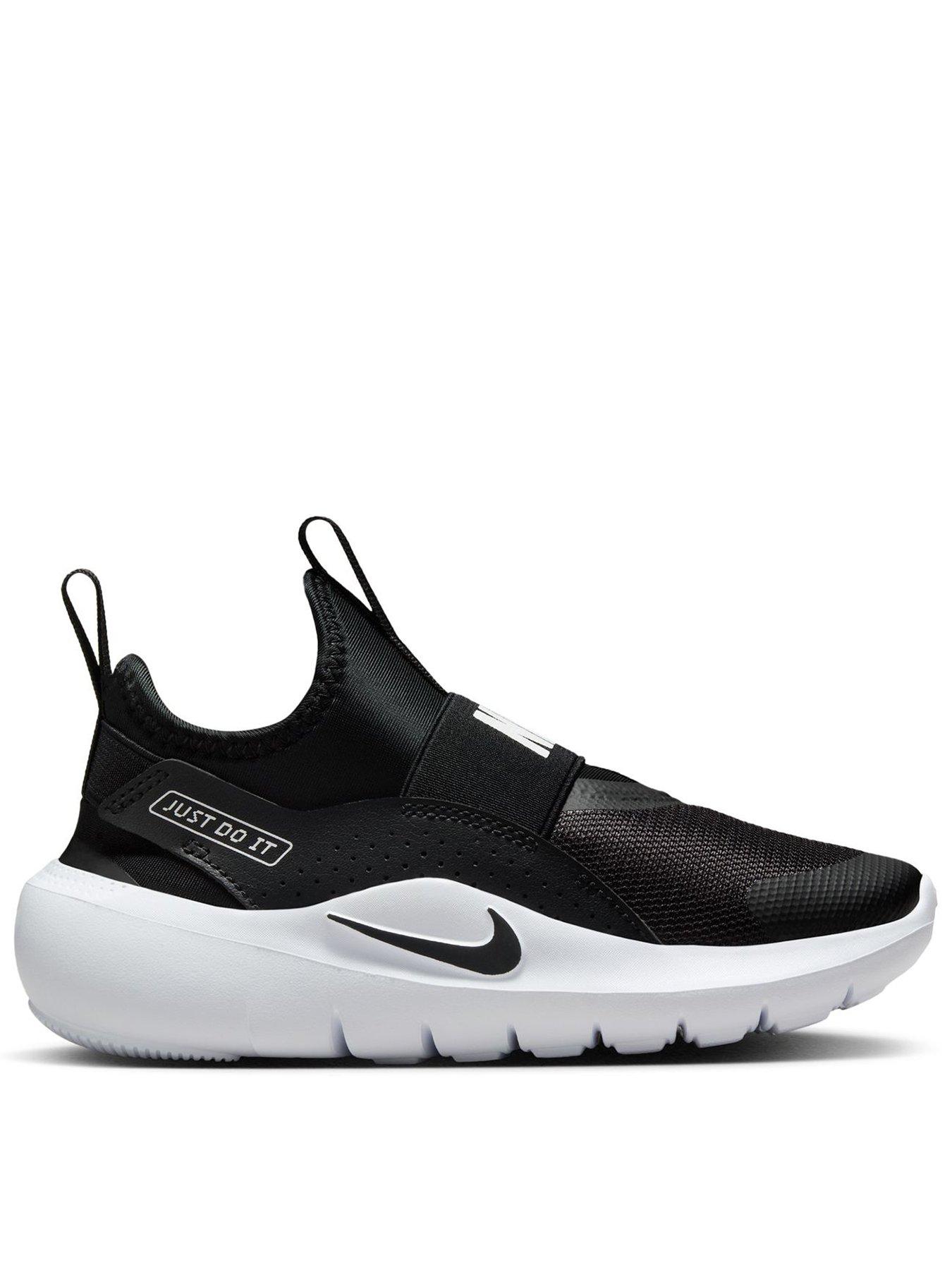 Nike Little Kids Flex Runner 4 Trainers, Black/Black-White, Size 11 Younger