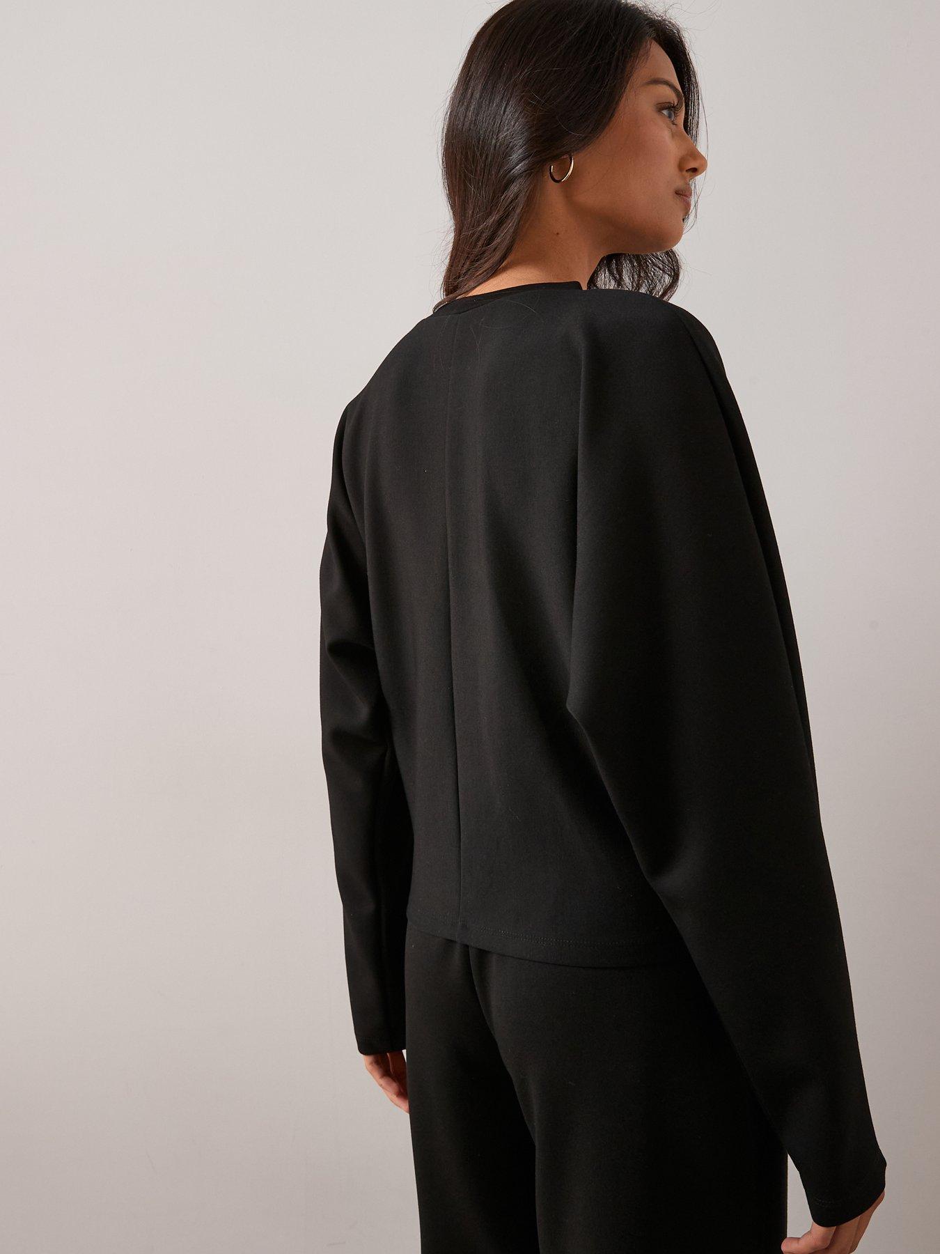 Image 2 of 6 of The Very Collection Soft Touch Long Sleeve Top - Black