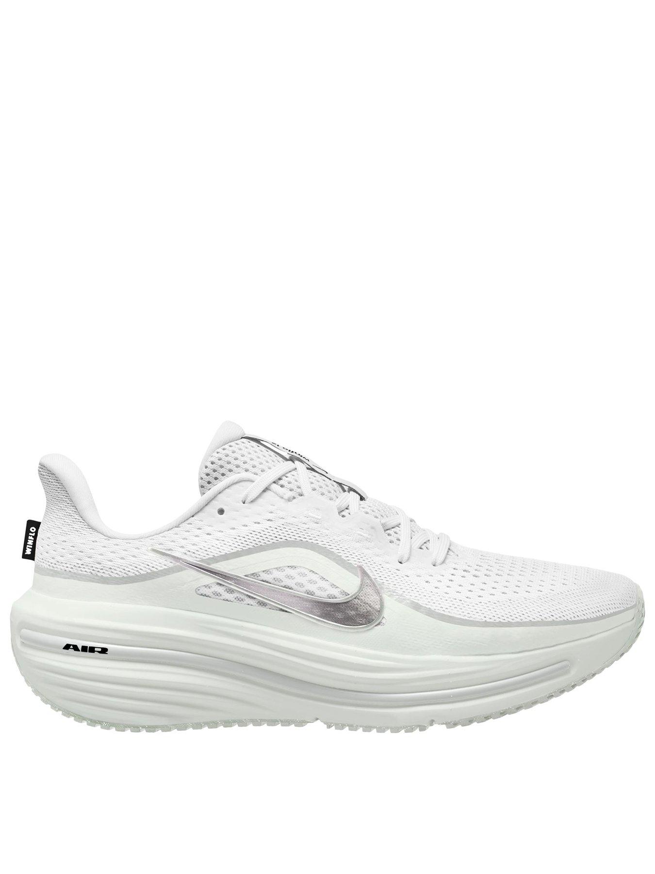 Nike Mens Running Winflo 12 Trainers, White/Metallic Silver-Summit W, Size 12, Men
