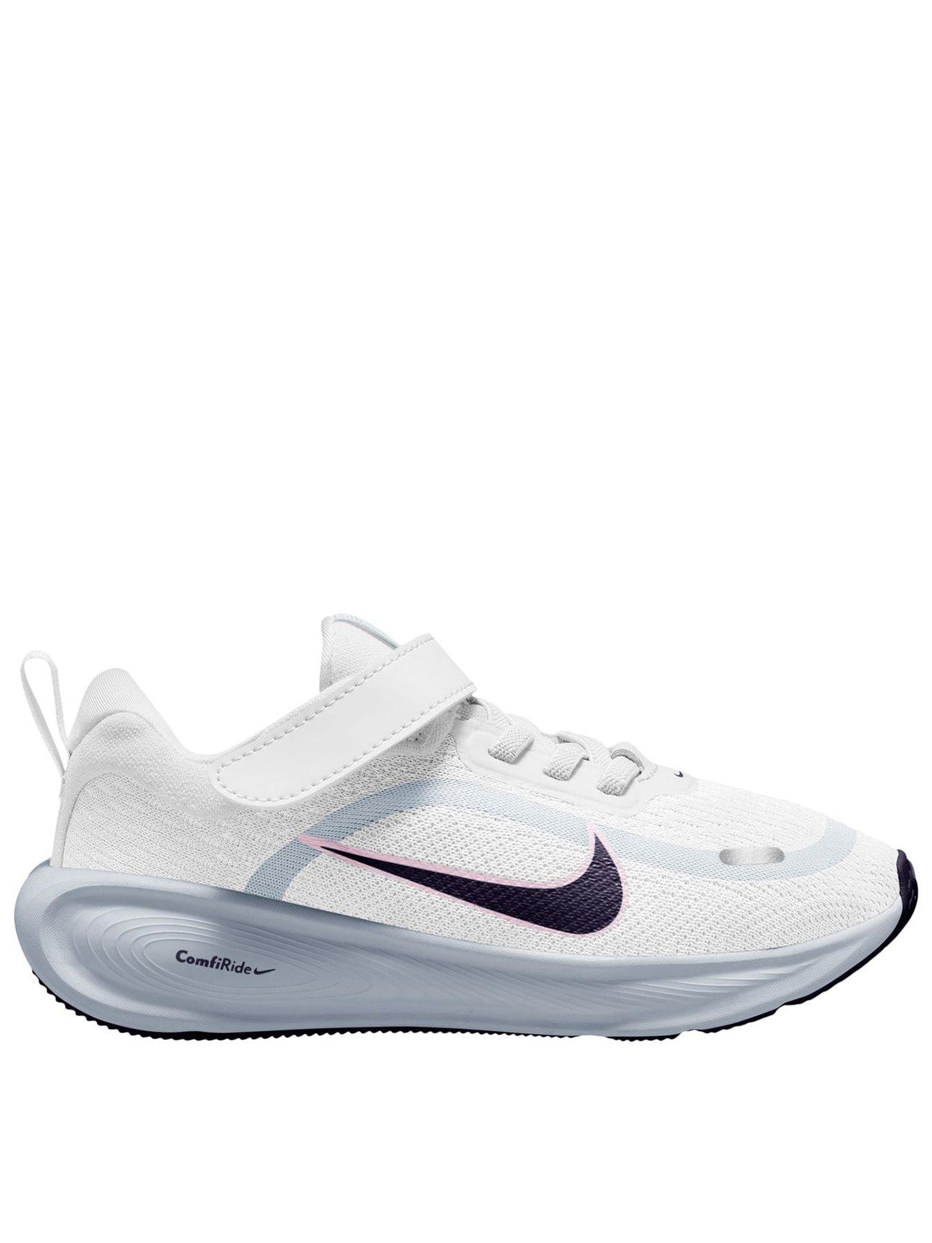Nike Kids Stellar Ride Trainers, White/Blackened Blue-Football, Size 2 Older