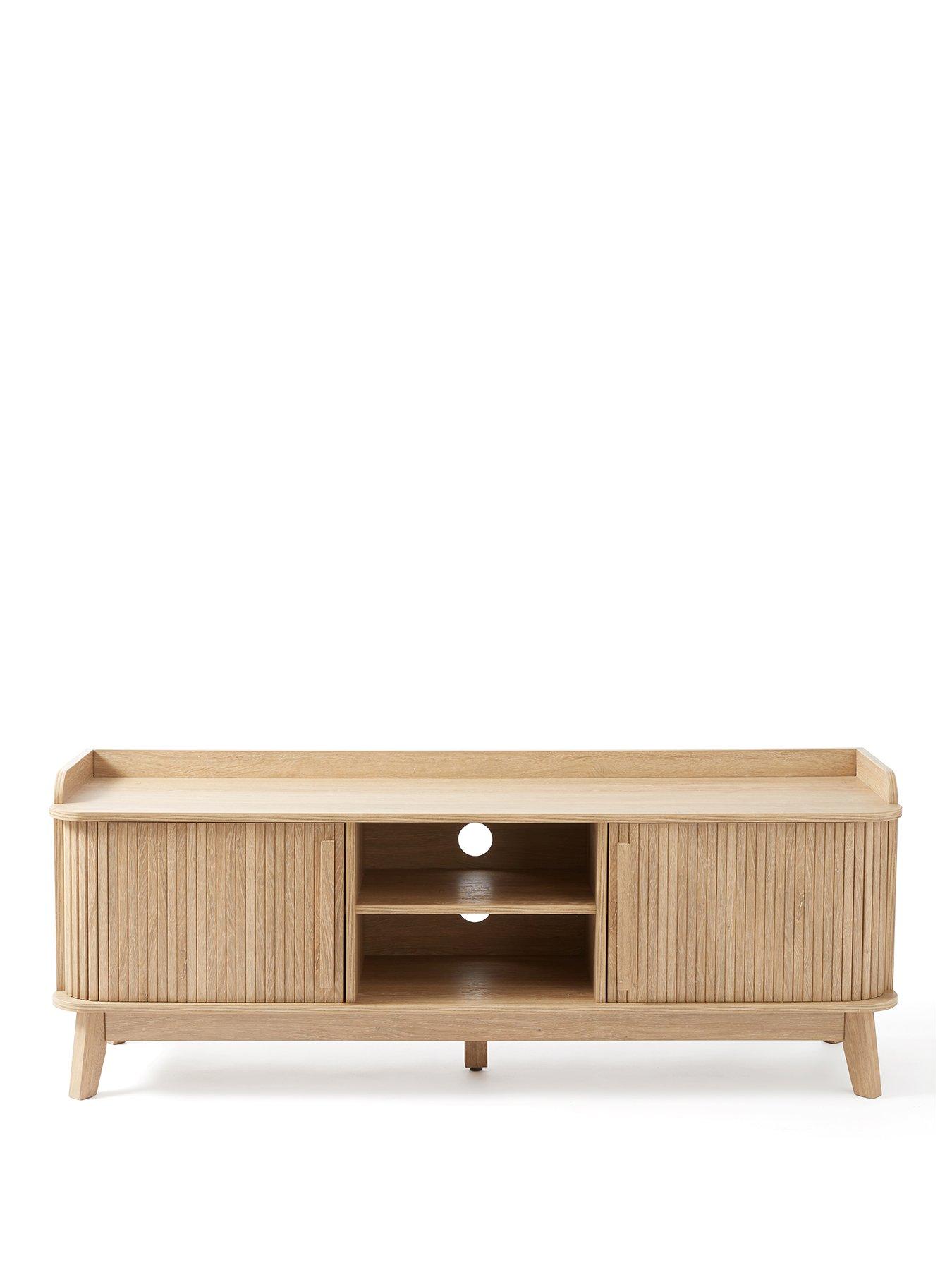 Image 2 of 7 of The Very Collection Louvre TV Unit - Oak - &nbsp;fits up to&nbsp;65 inch TV