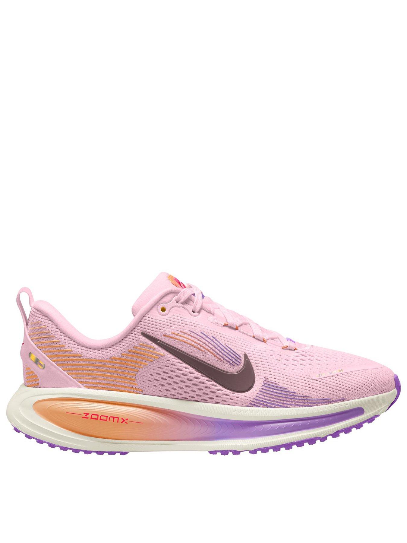 Nike Junior Vomero 18 Trainers, Pink Foam/Tattoo-Bright Violet, Size 3 Older