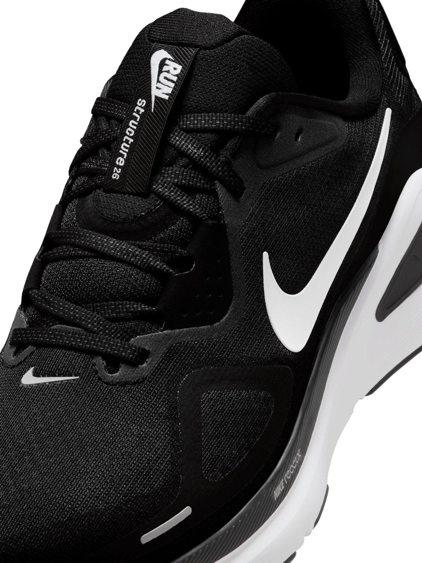 Nike Mens Running Structure 26 Trainers - Black | Very