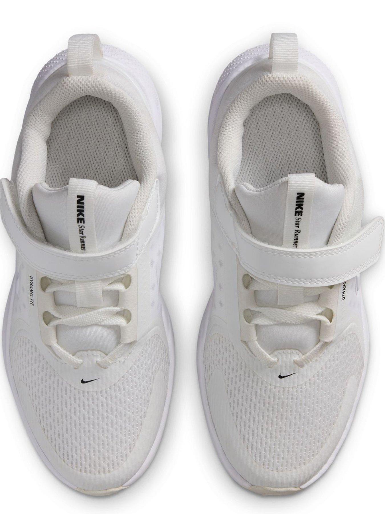 Image 4 of 8 of Nike Little Kids Star Runner 5 Running Trainers - White
