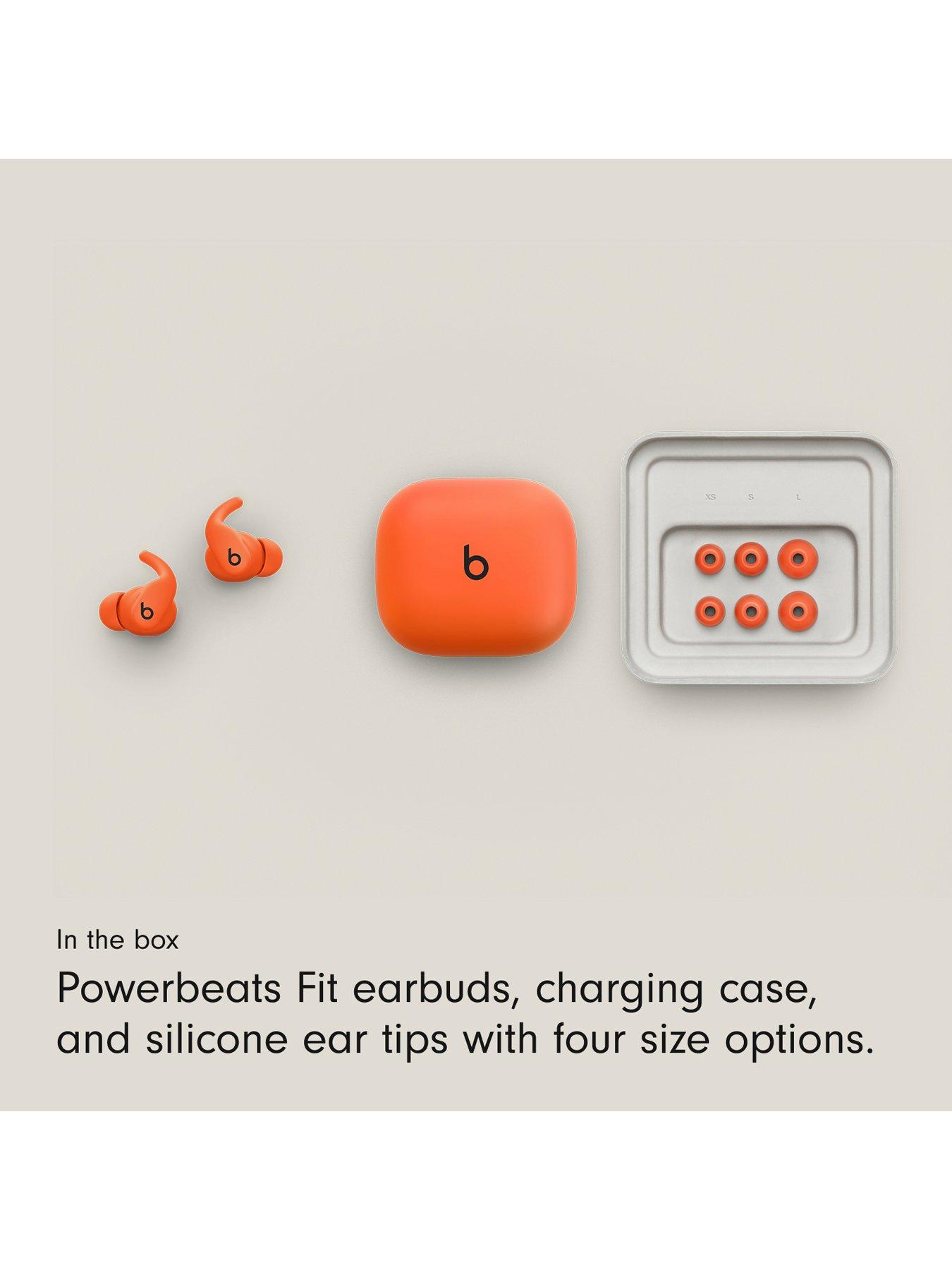 Image 7 of 8 of Beats Powerbeats Fit - Wireless Noise-Cancelling Workout Earbuds with Ultimate Secure Fit - Spark Orange