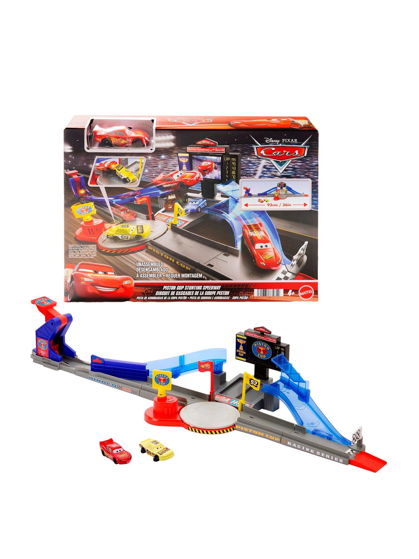 Image 1 of 8 of Disney Pixar Cars Piston Cup Stunting Speedway Playset with Lightning McQueen Toy Car