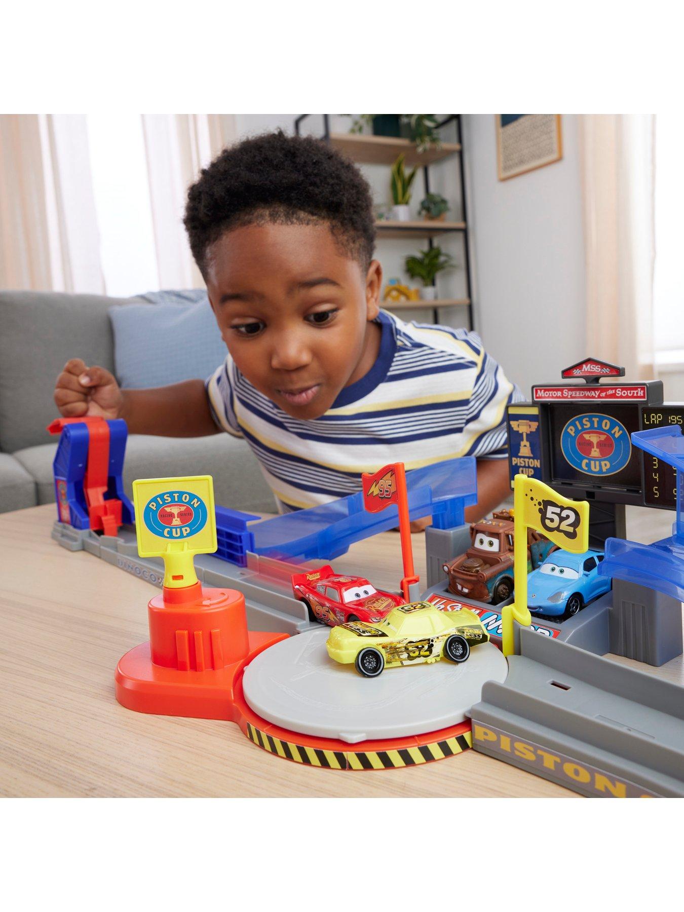 Image 2 of 8 of Disney Pixar Cars Piston Cup Stunting Speedway Playset with Lightning McQueen Toy Car