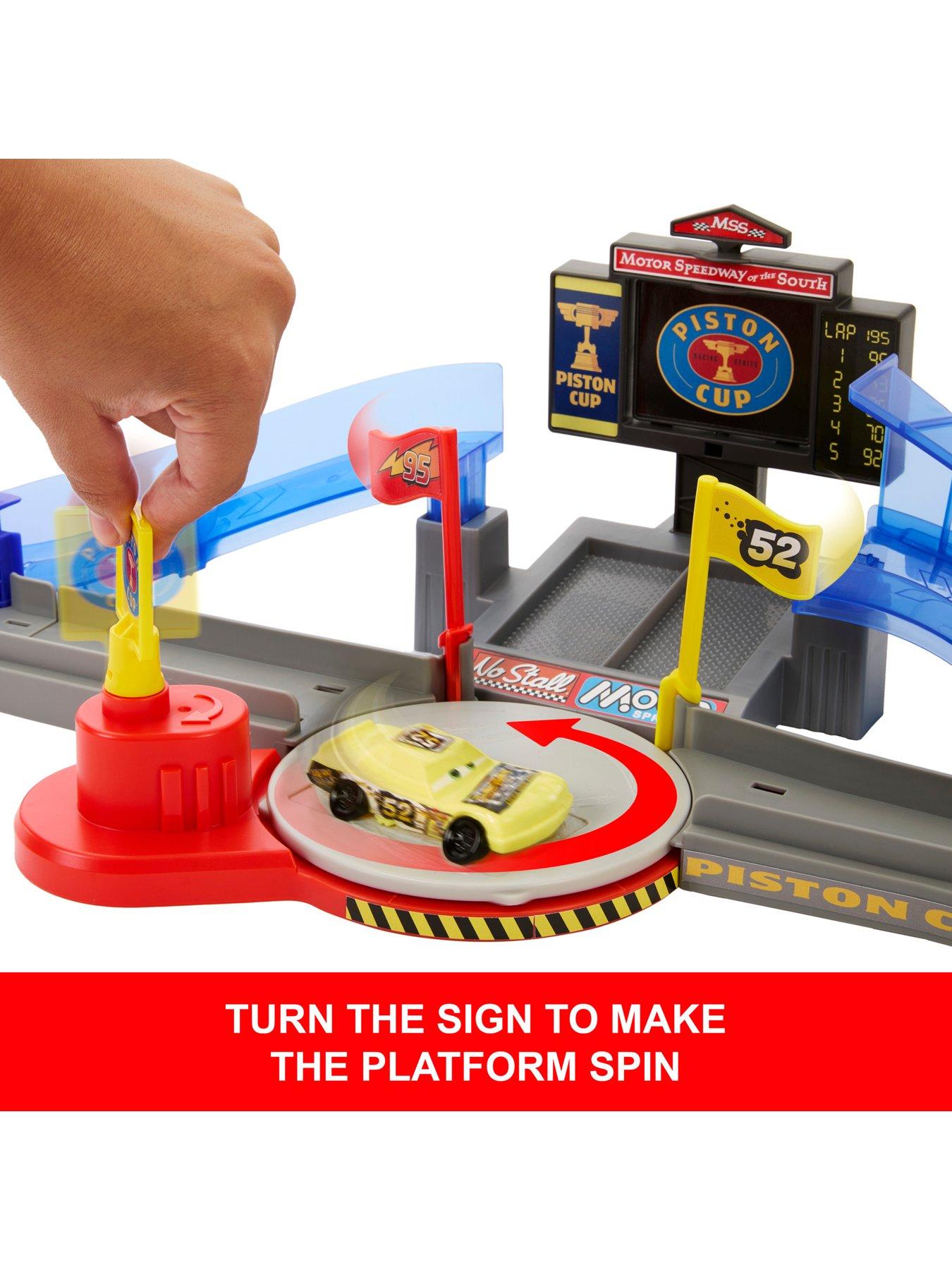 Image 4 of 8 of Disney Pixar Cars Piston Cup Stunting Speedway Playset with Lightning McQueen Toy Car