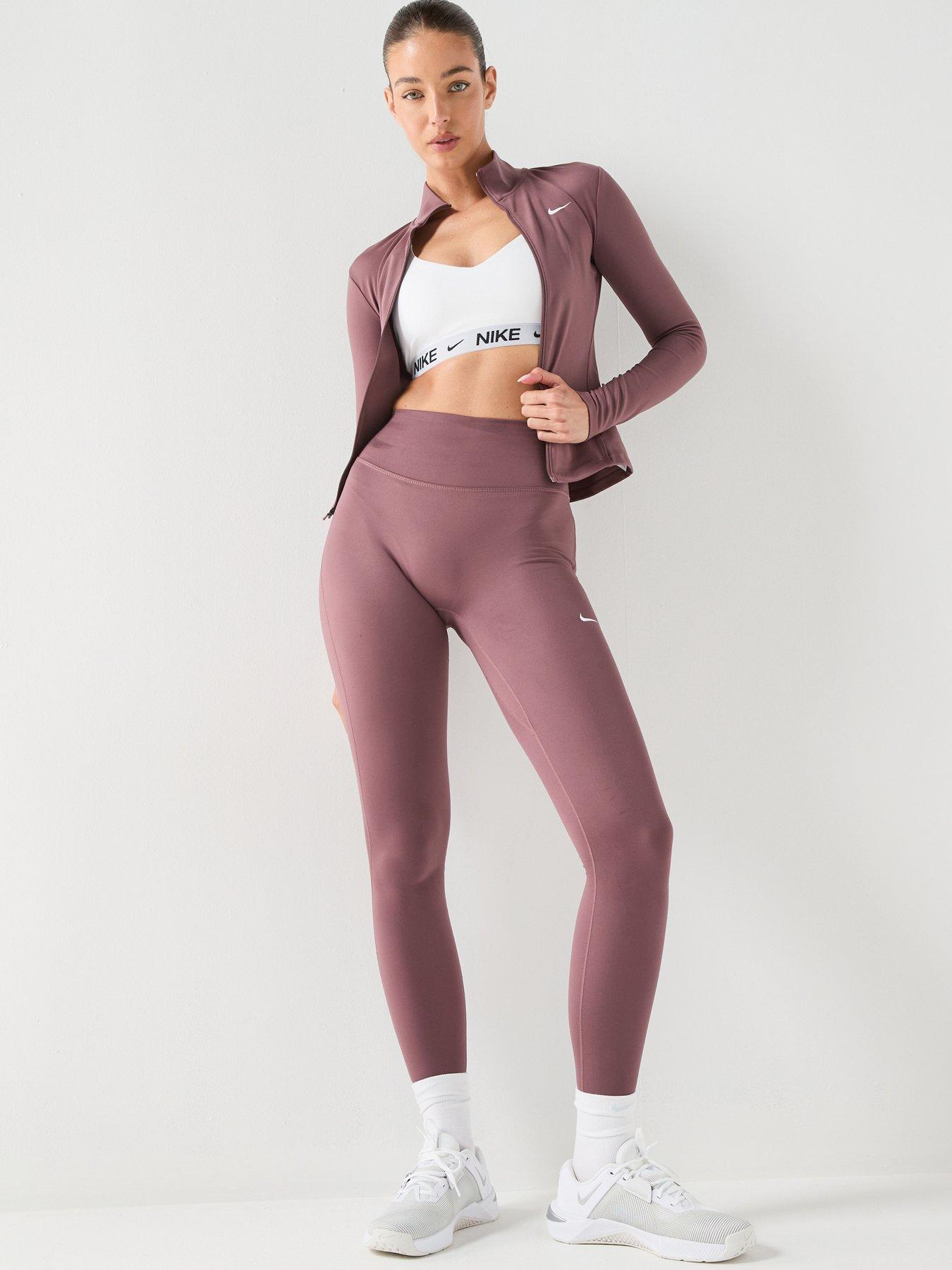 Nike Womens Training One Dri-FIT High Rise Leggings - Brown