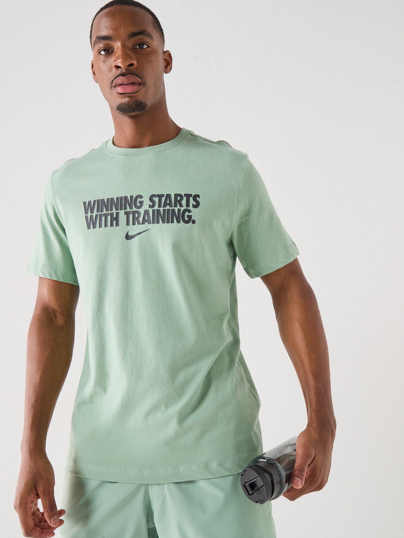 Nike Mens Training Dri-FIT Graphic T-Shirt, Steam/Dk Smoke Grey, Size 2Xl, Men