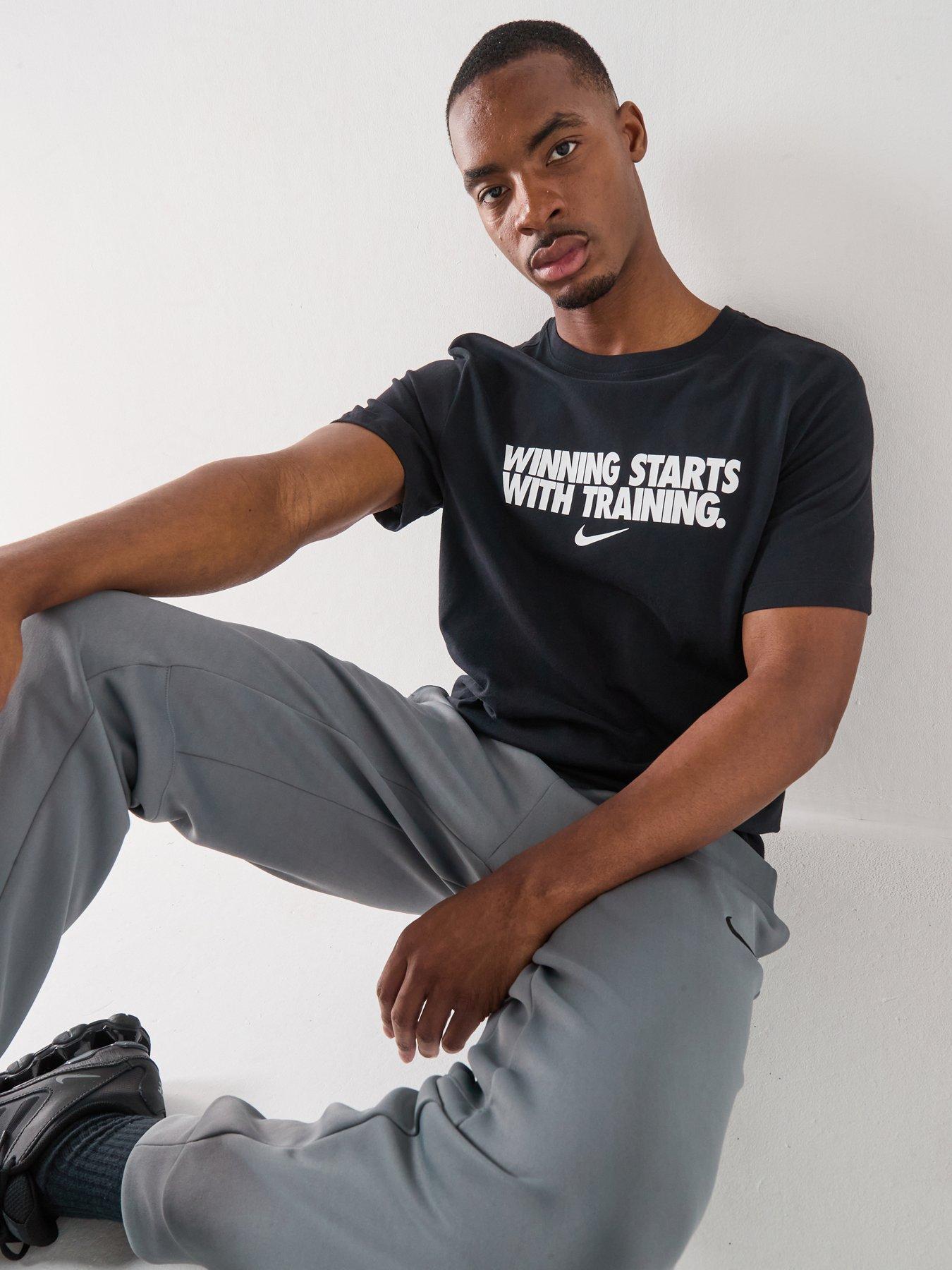 Image 3 of 7 of Nike Mens Training Dri-FIT Graphic T-Shirt - Black
