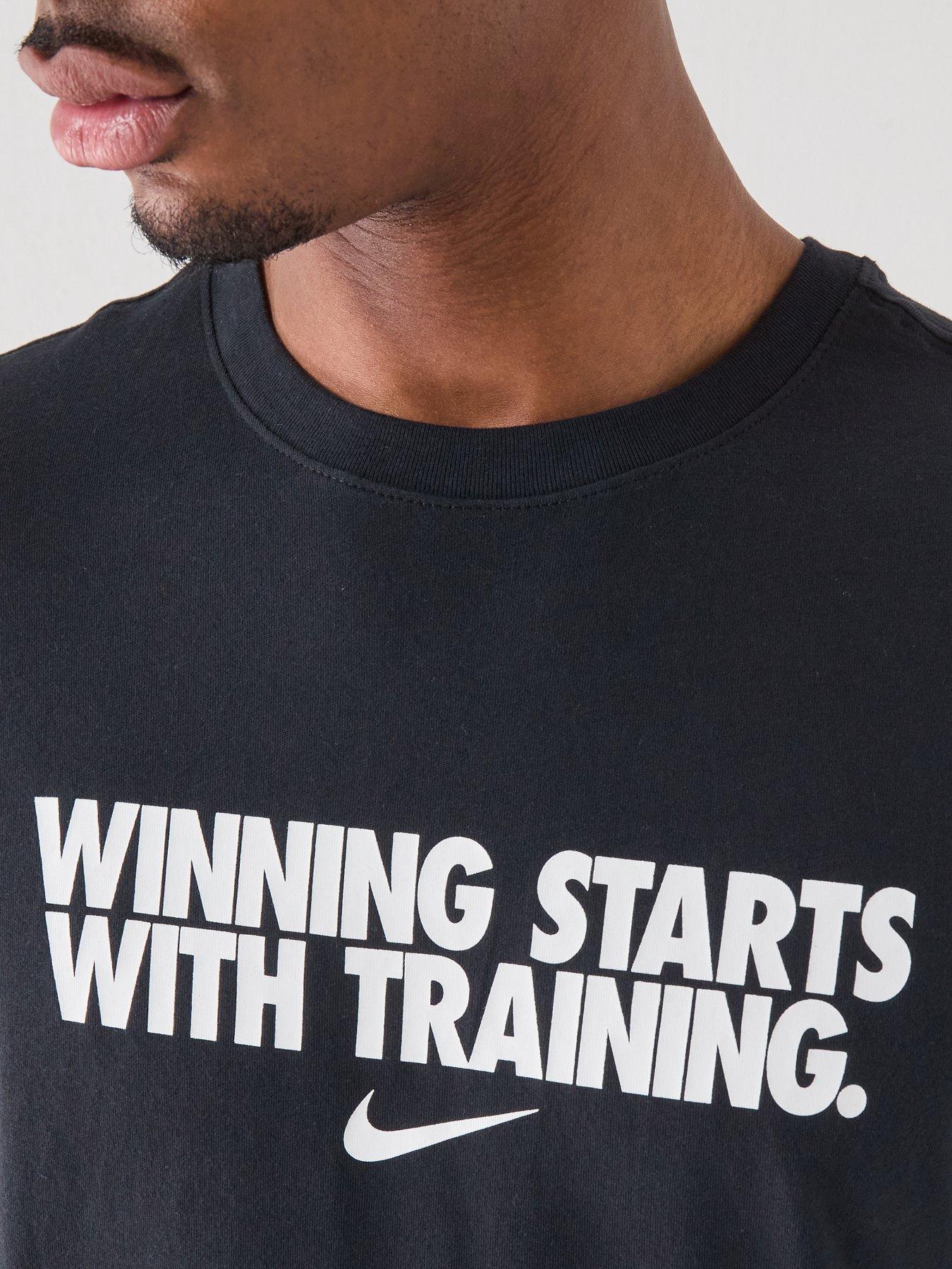 Image 4 of 7 of Nike Mens Training Dri-FIT Graphic T-Shirt - Black