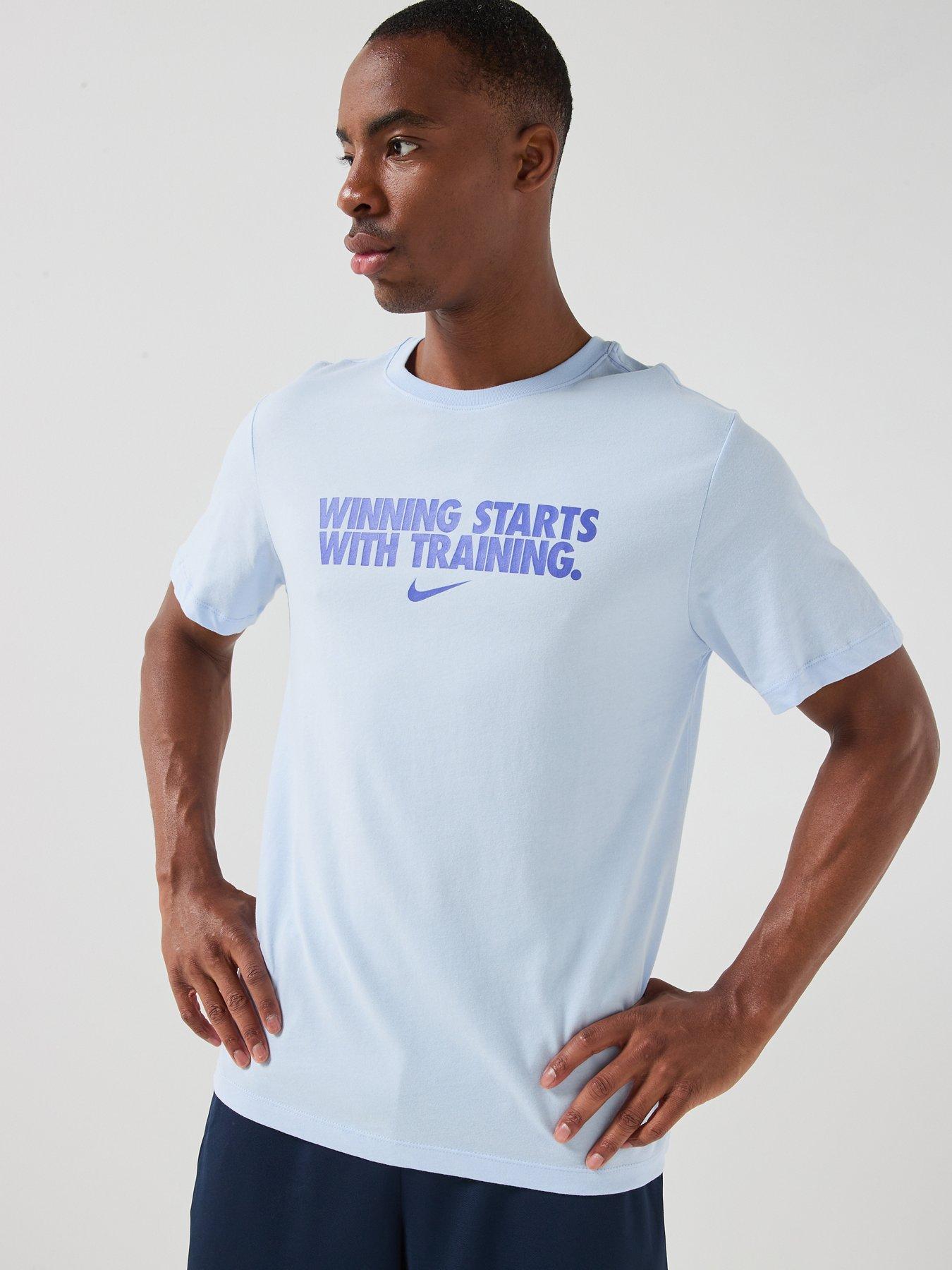 Nike Mens Training Dri-FIT Graphic T-Shirt, Hydrogen Blue/Persian Violet, Size 2Xl, Men