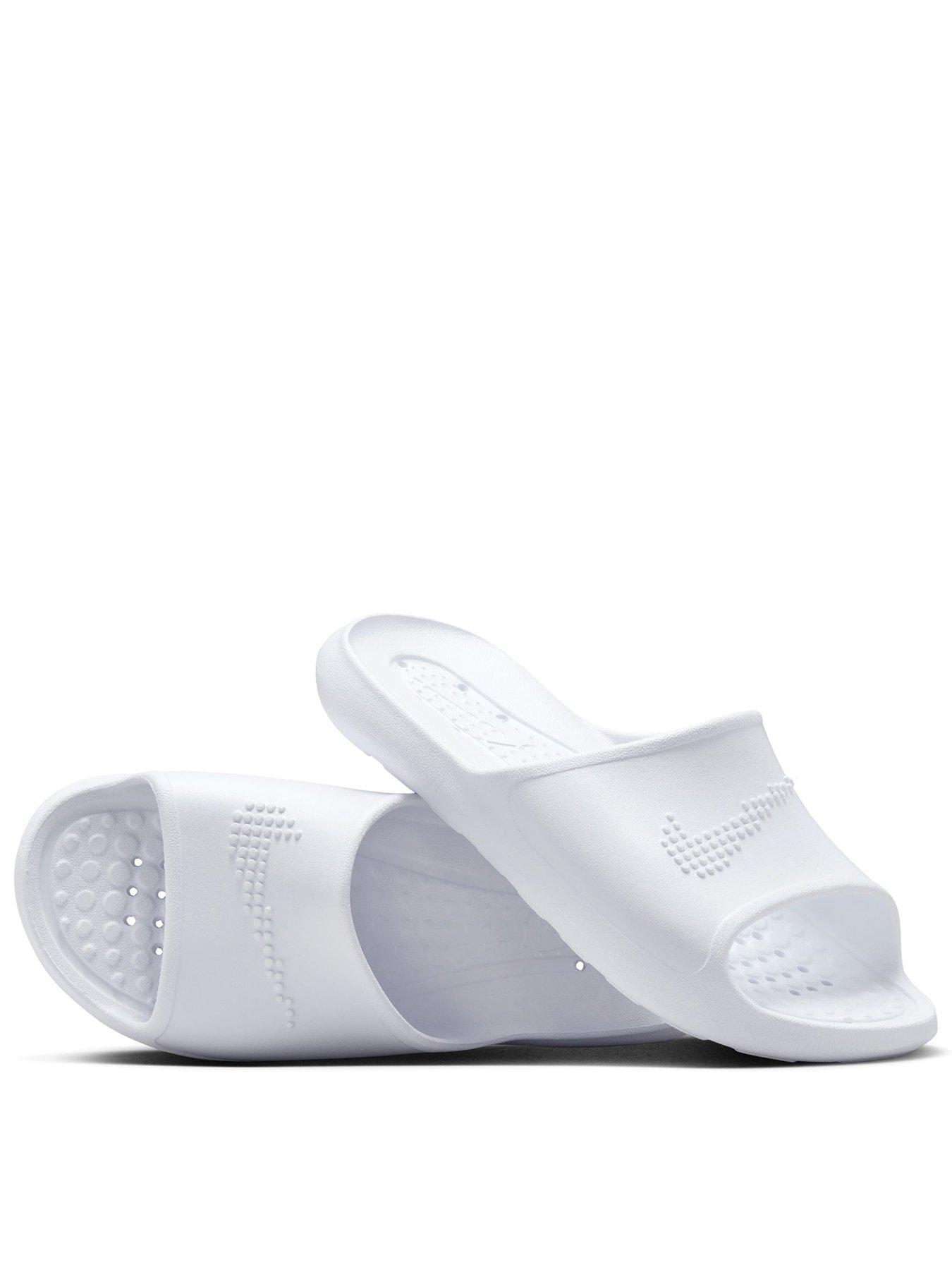 Nike Womens Victori One Slides, White/White-White, Size 6.5, Women