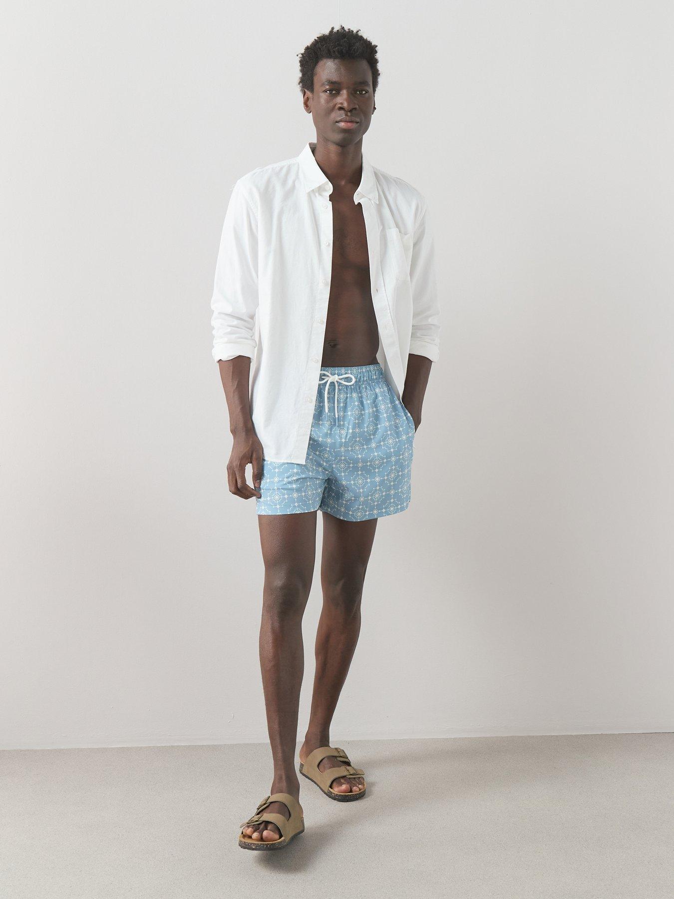 The Very Collection Quick Dry Printed Swim Shorts - Blue