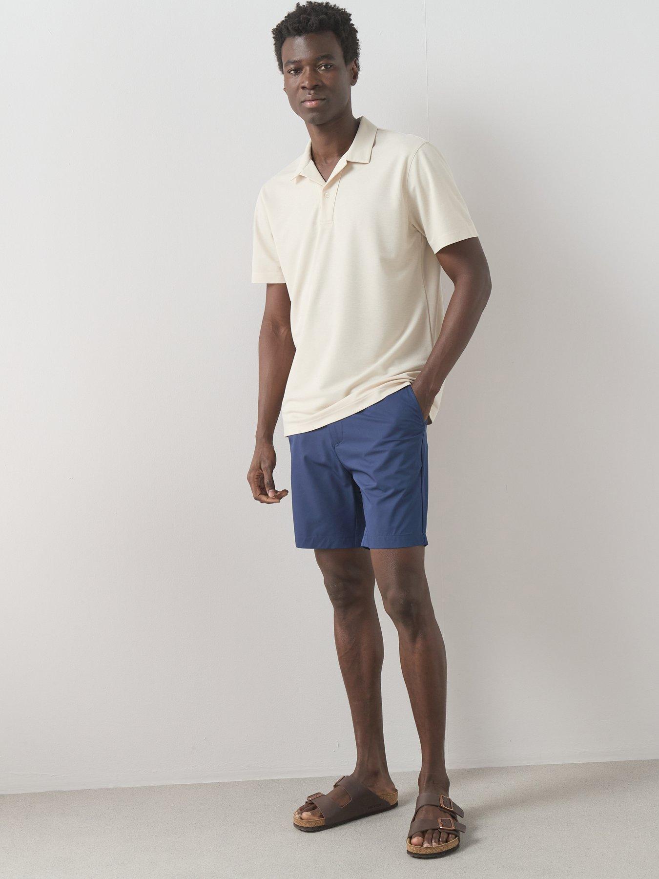 The Very Collection Quick Dry Button Detail Swim Shorts - Navy