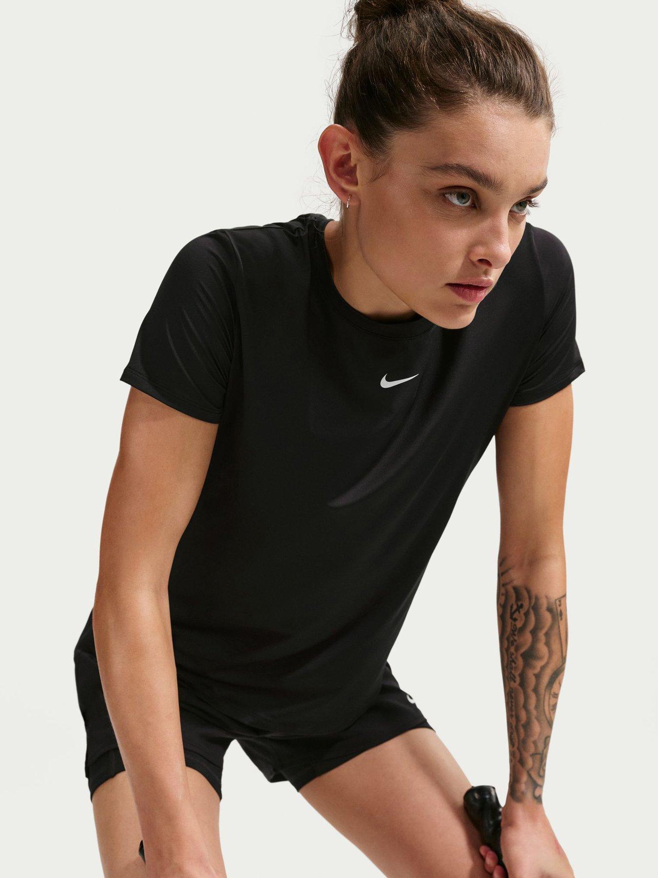 Nike Womens One Classic Dri-FIT Training T-Shirt - Black/White