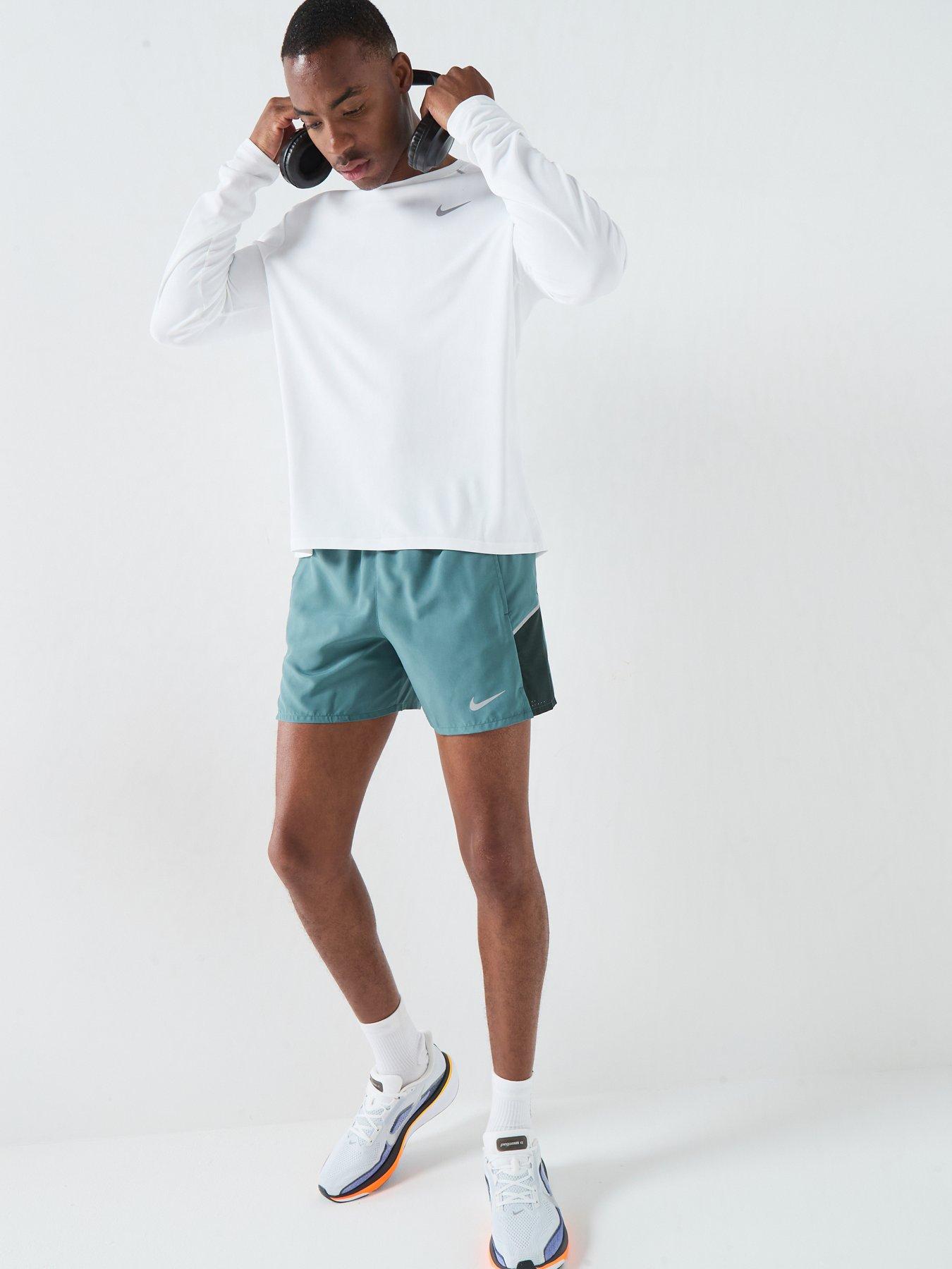 Image 3 of 7 of Nike Mens Running Miler Dri-FIT UV Long Sleeve Top - White