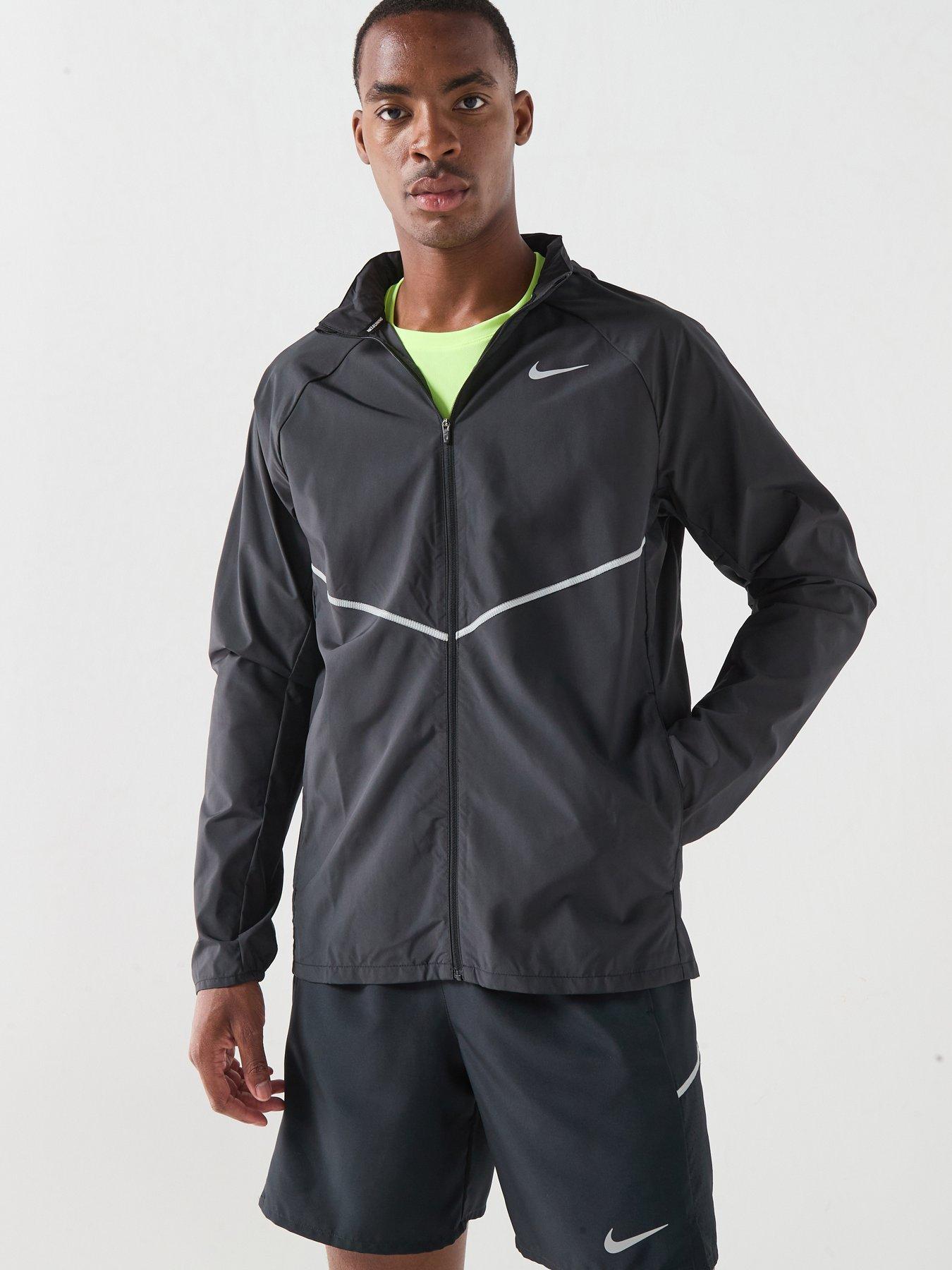 Image 1 of 7 of Nike Mens Miler UV Repel Running Jacket - Black