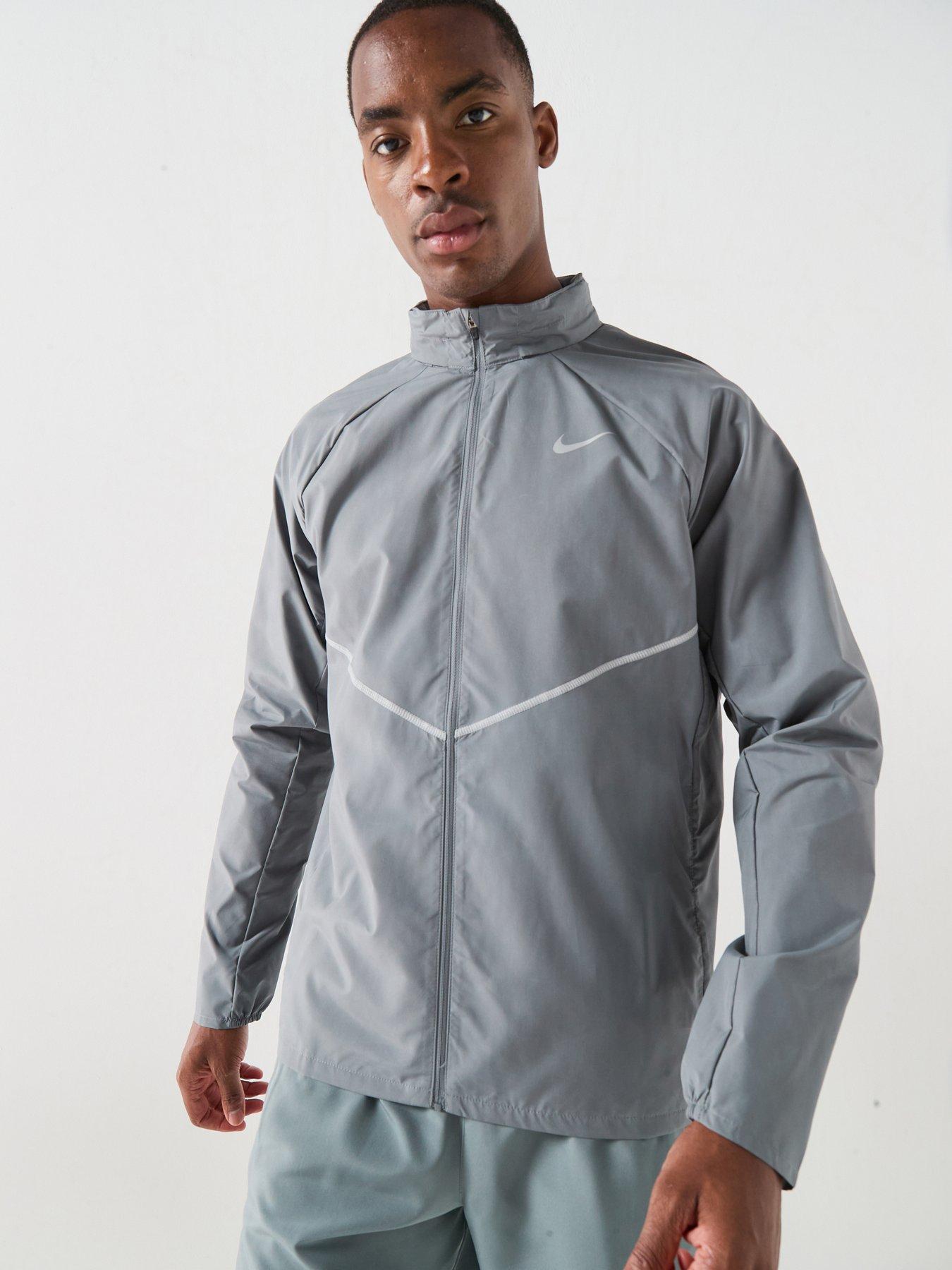 Image 1 of 7 of Nike Mens Running Miler UV Repel Jacket - Grey