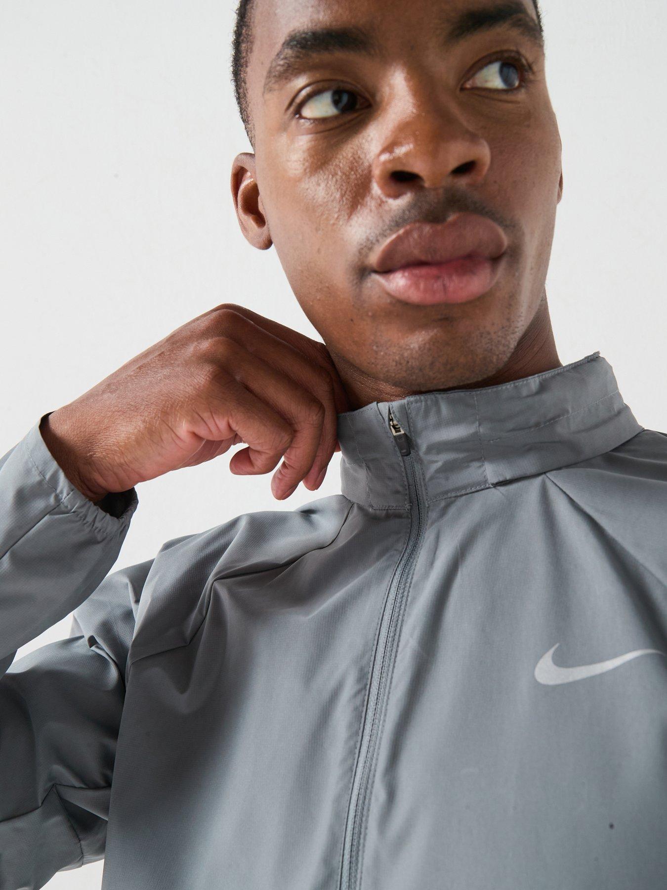 Image 4 of 7 of Nike Mens Running Miler UV Repel Jacket - Grey