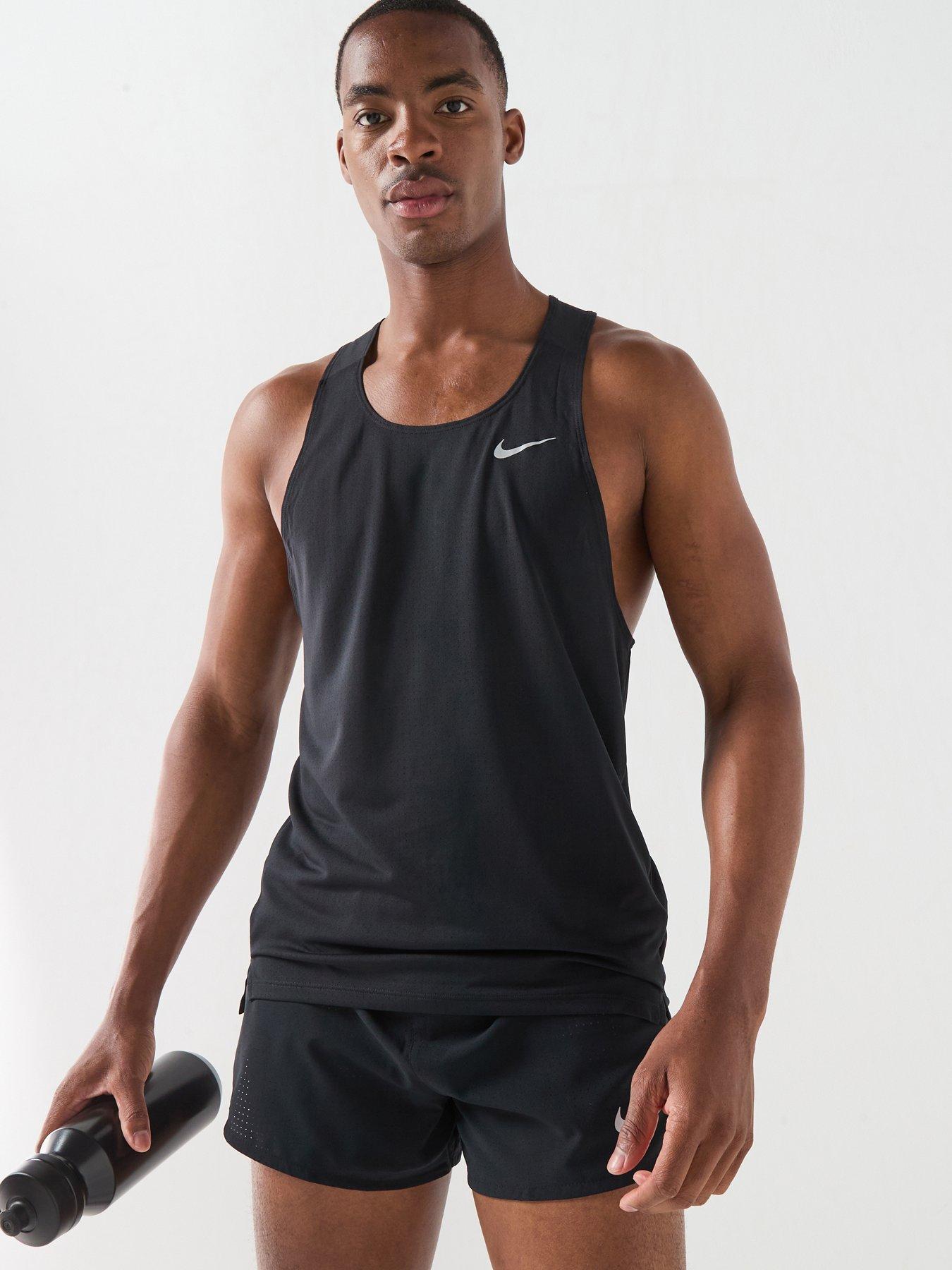 Image 1 of 4 of Nike Mens Running Fast Dri-FIT Singlet - Black