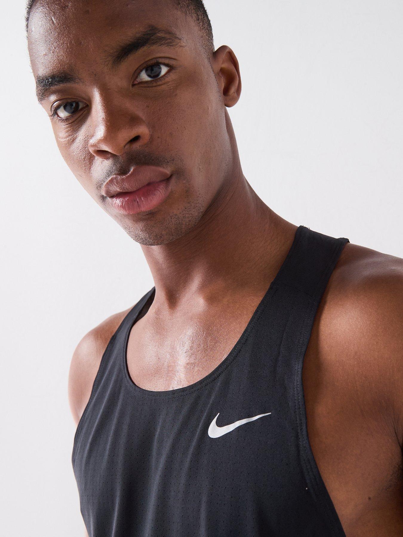 Image 4 of 4 of Nike Mens Running Fast Dri-FIT Singlet - Black