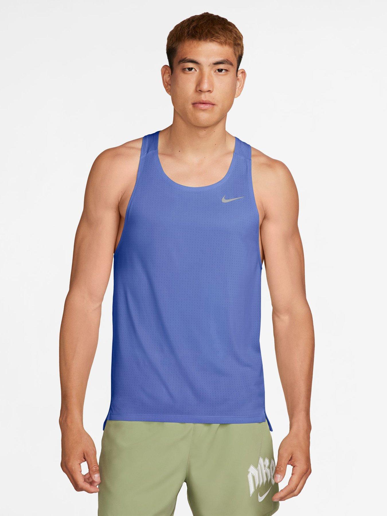 Nike Mens Running Fast Dri-FIT Singlet - Blue