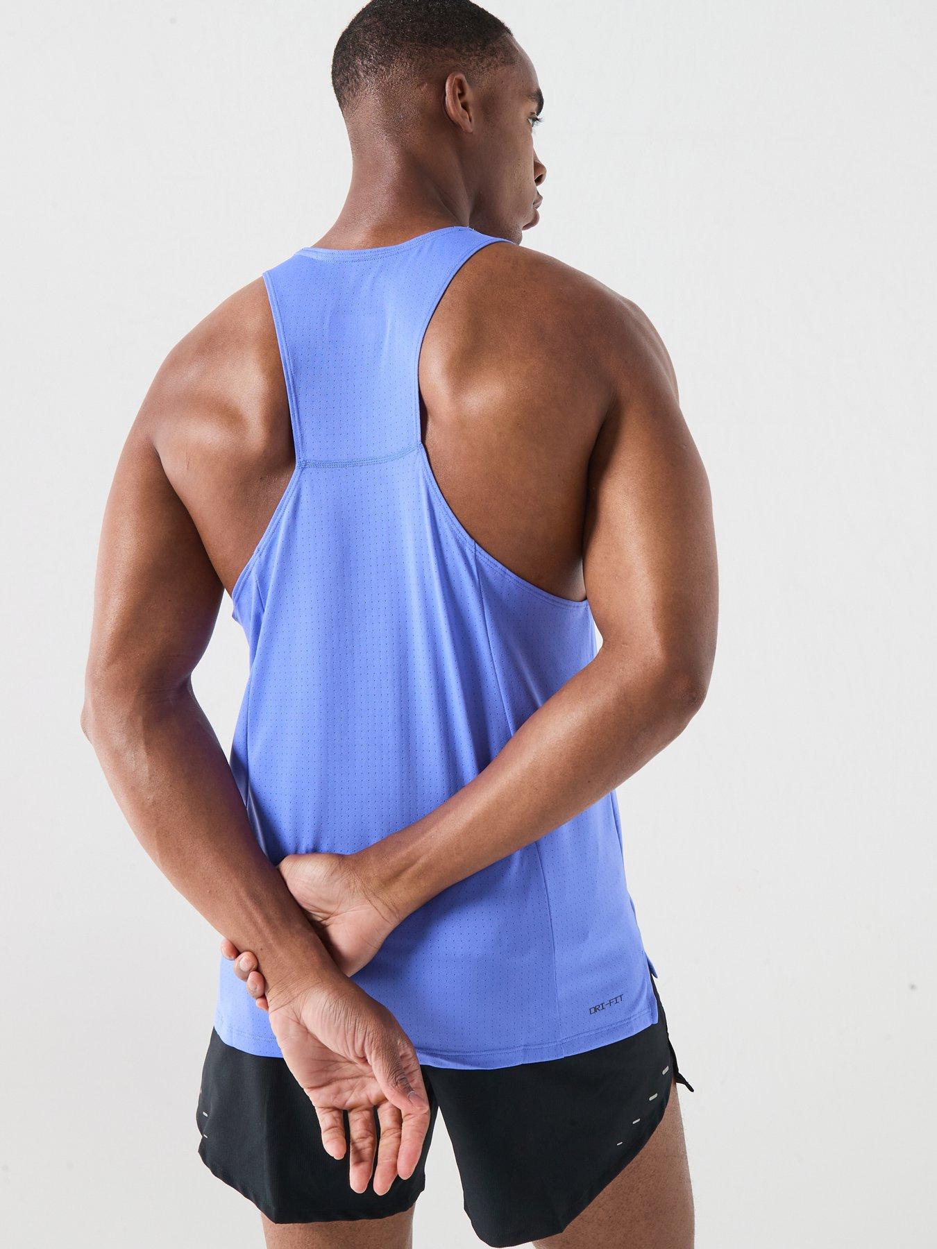 Image 2 of 3 of Nike Mens Running Fast Dri-FIT Singlet - Blue