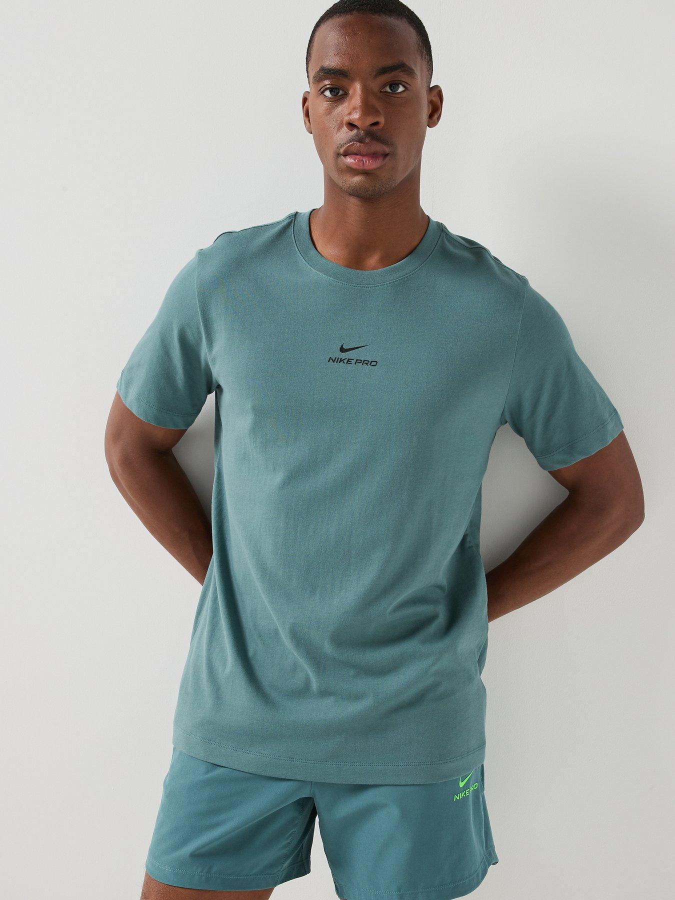 Nike Mens Training Pro T-Shirt, Mineral Slate/Black, Size 2Xl, Men