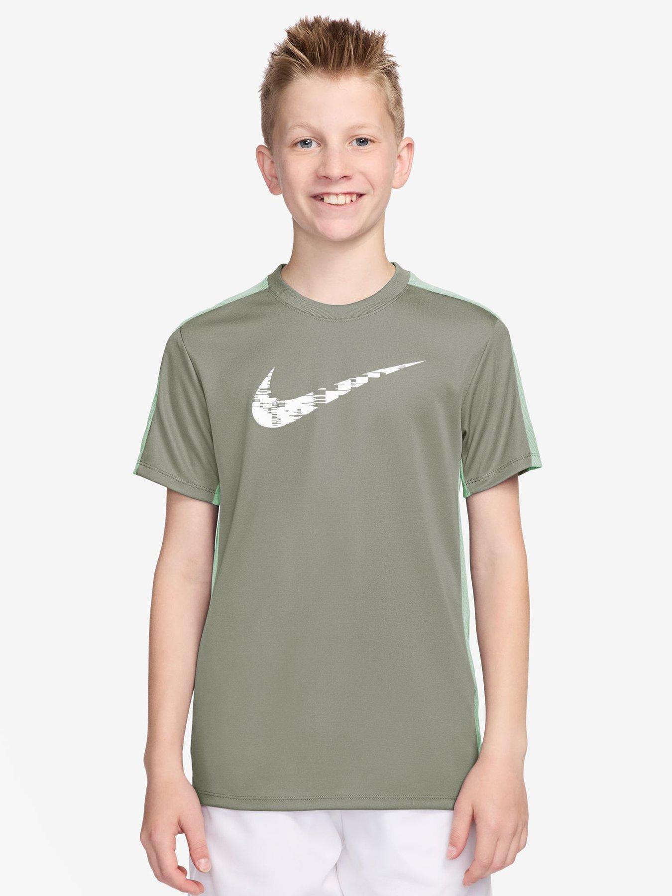 Nike Junior Boys Training Dri-Fit Short Sleeve Top - Green