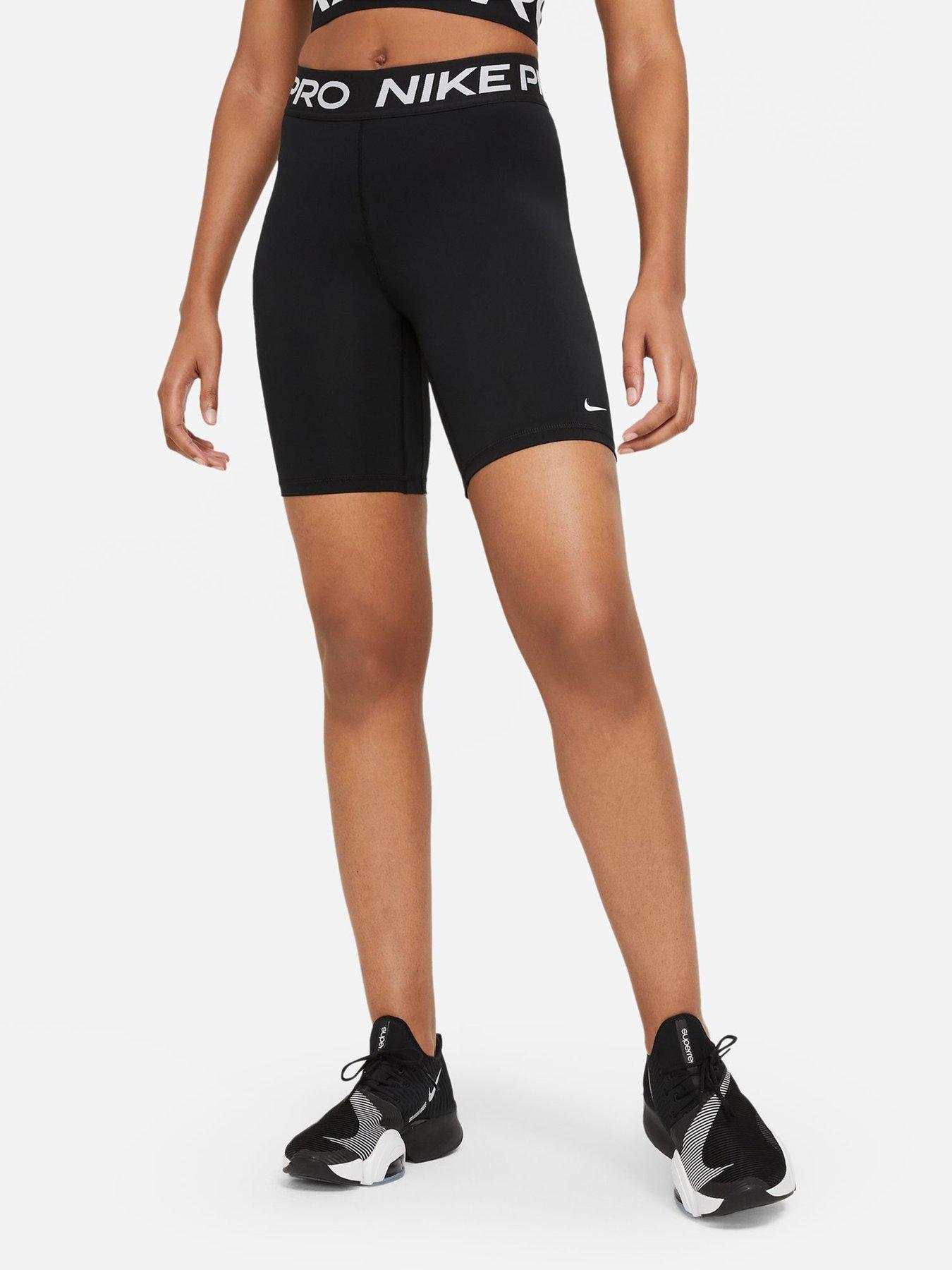Nike Womens Pro 365 Training 8 Inch Bike Shorts - Black/White