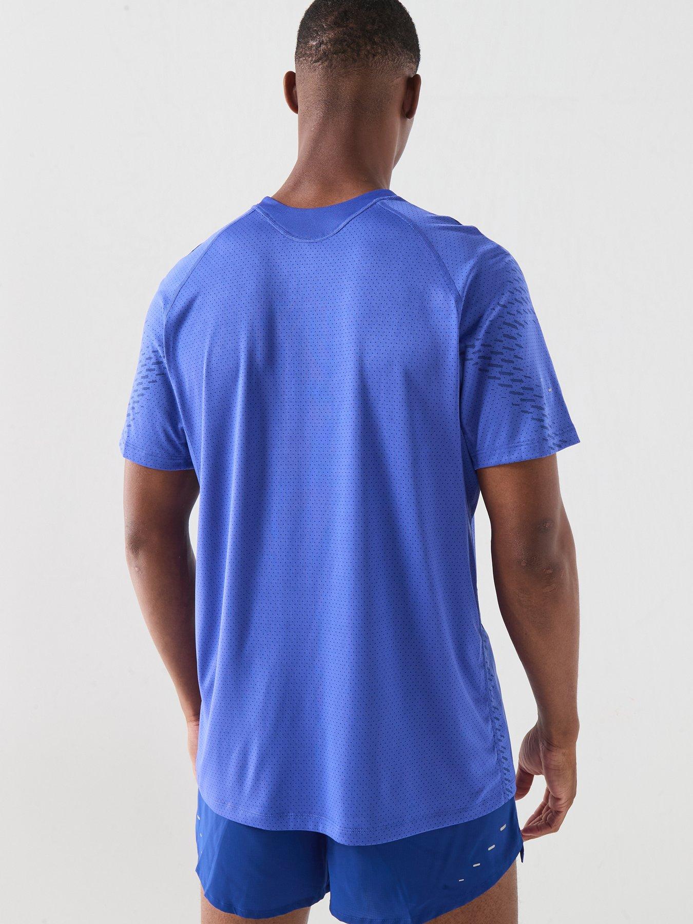 Image 2 of 5 of Nike Mens Running Stride Dri-FIT ADV Short Sleeve Top - Blue