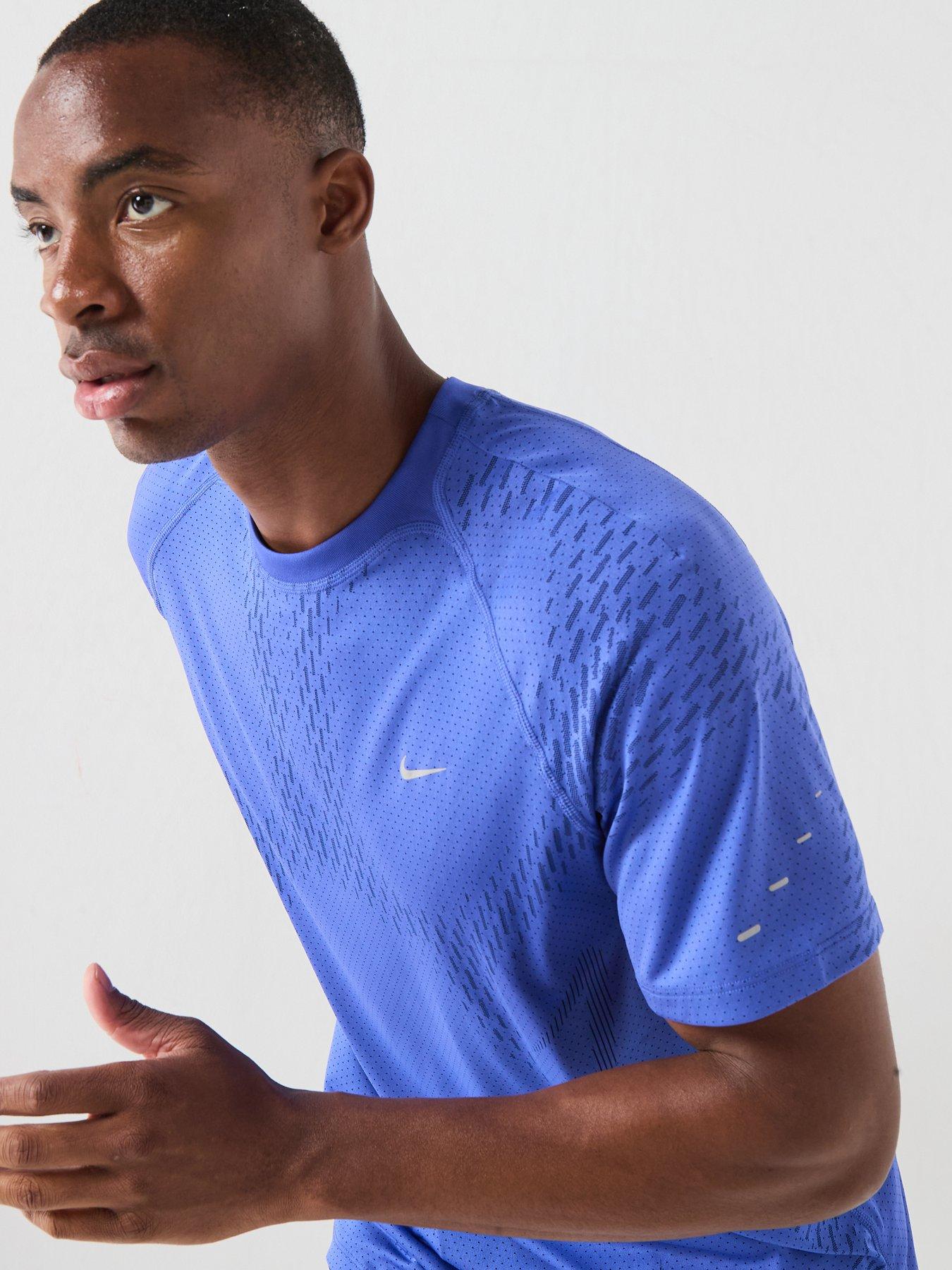 Image 4 of 5 of Nike Mens Running Stride Dri-FIT ADV Short Sleeve Top - Blue
