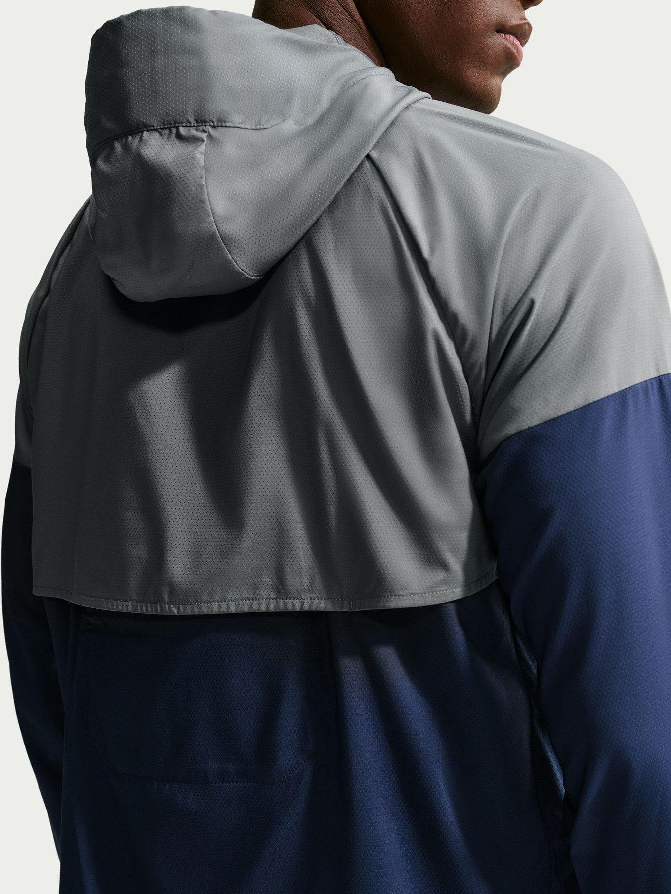 Image 4 of 7 of Nike Mens Running Windrunner Jacket - Grey