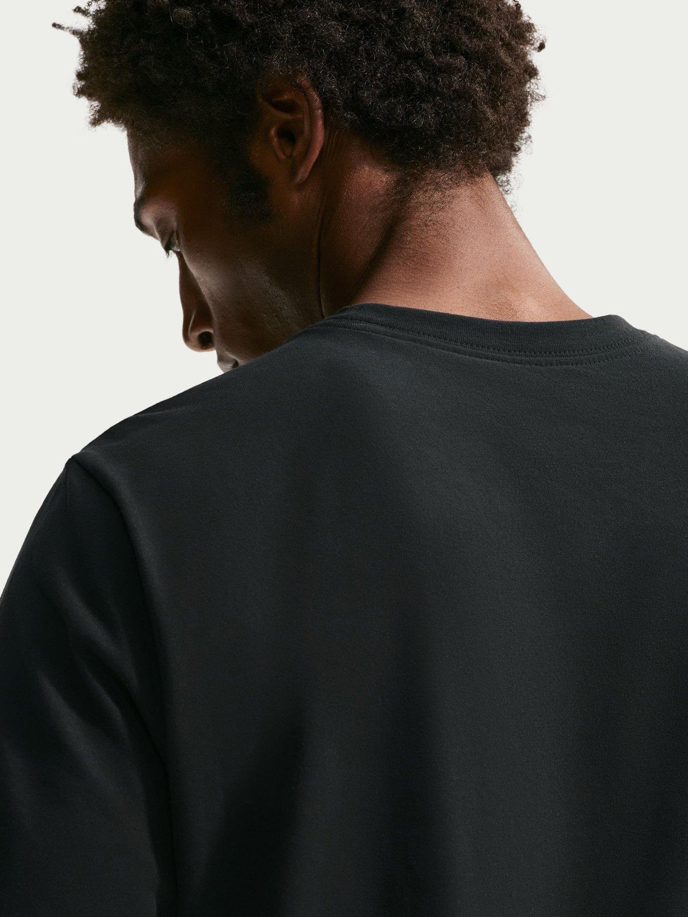 Image 4 of 5 of Nike Mens Running Cotton Dri-FIT T-Shirt - Black