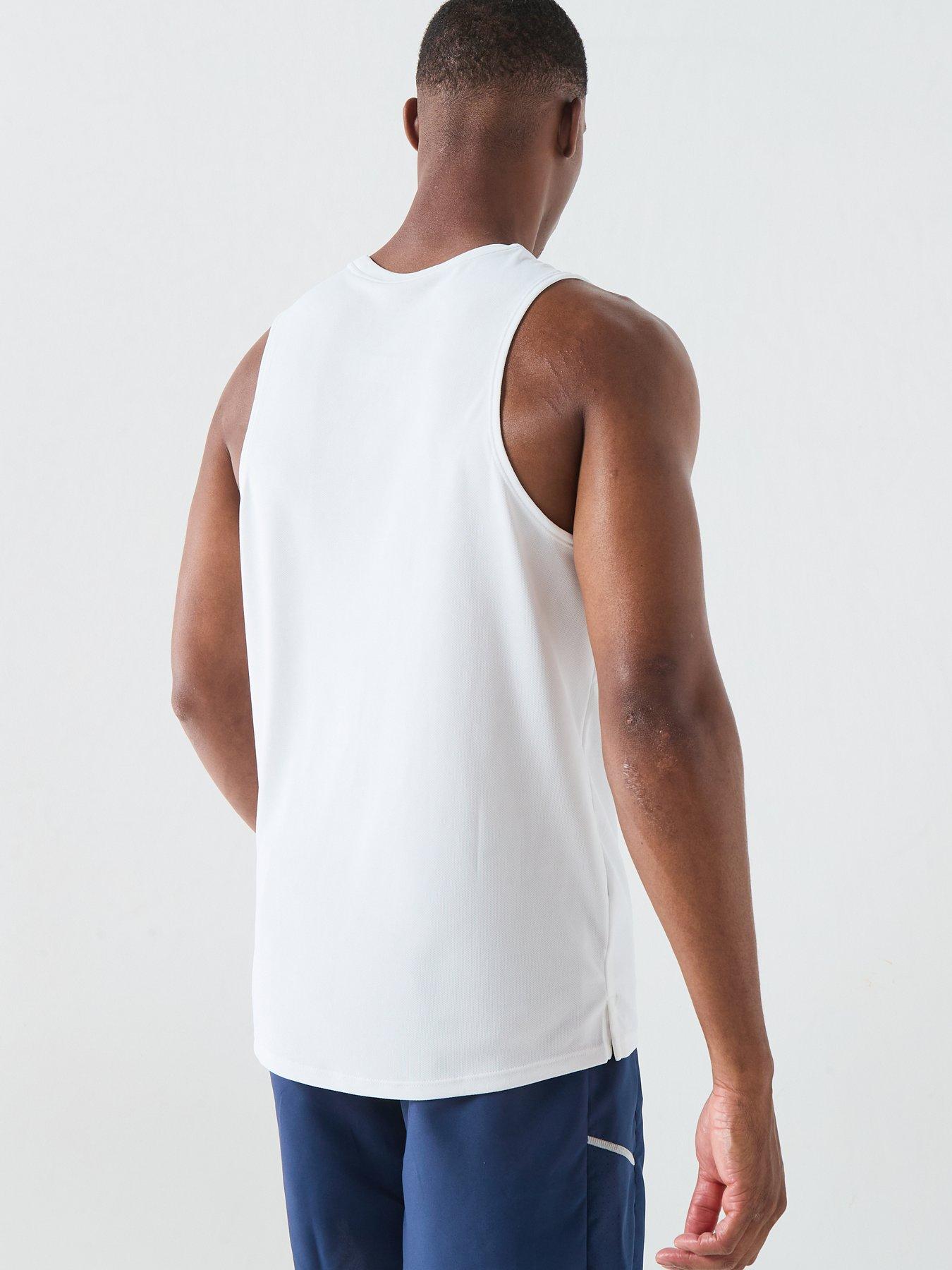 Image 2 of 5 of Nike Mens Running Miler Dri-FIT Tank - White