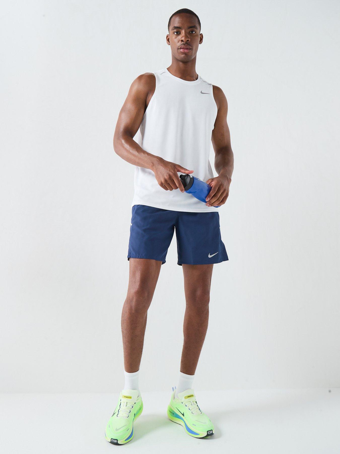 Image 3 of 5 of Nike Mens Running Miler Dri-FIT Tank - White